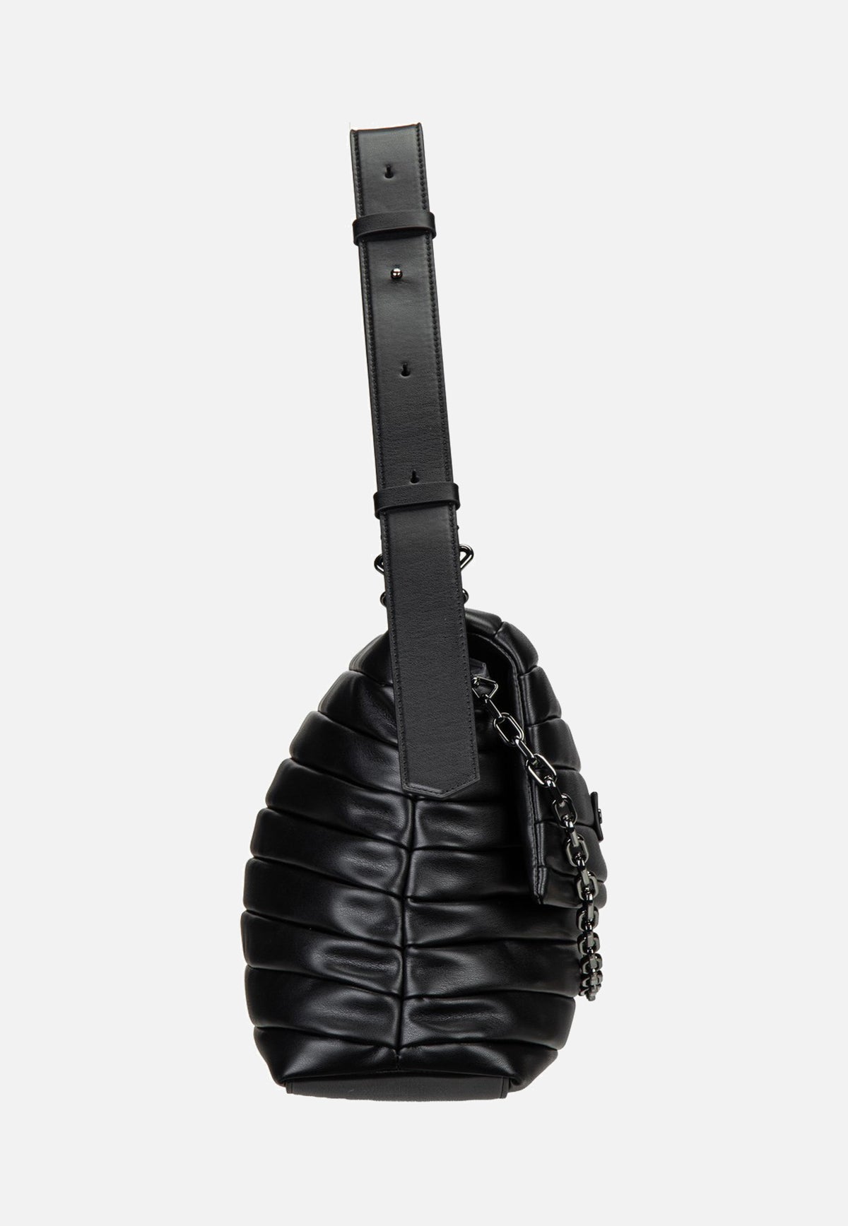 Karl Lagerfeld K/Essential Plie Medium Flap Shb Black-Gunmetal Abendtasche