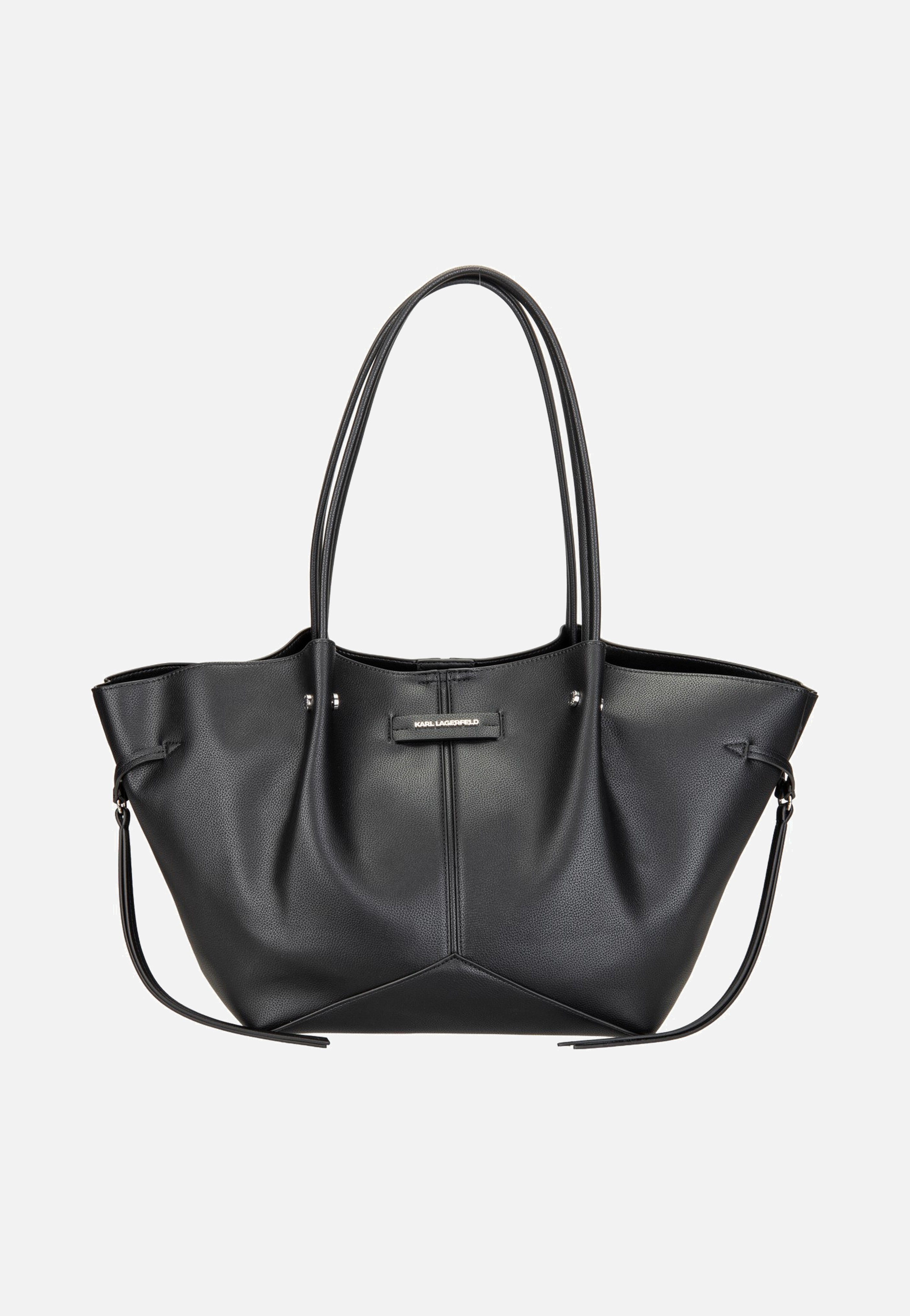 Karl Lagerfeld K/Pierced MD Tote Black-Nickel Tote Bag
