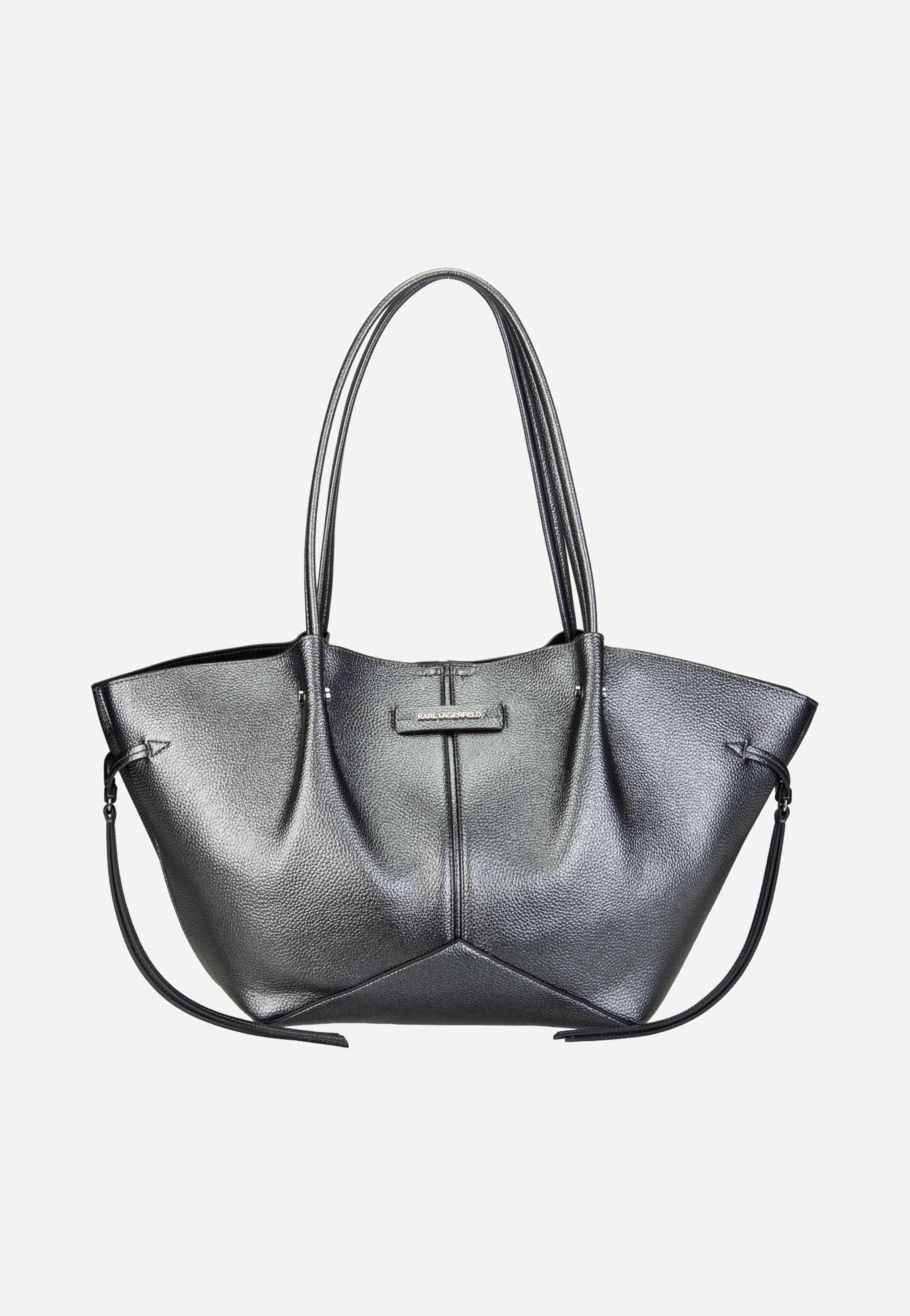 Karl Lagerfeld K/Pierced MD Tote Gunmetal Tote Bag