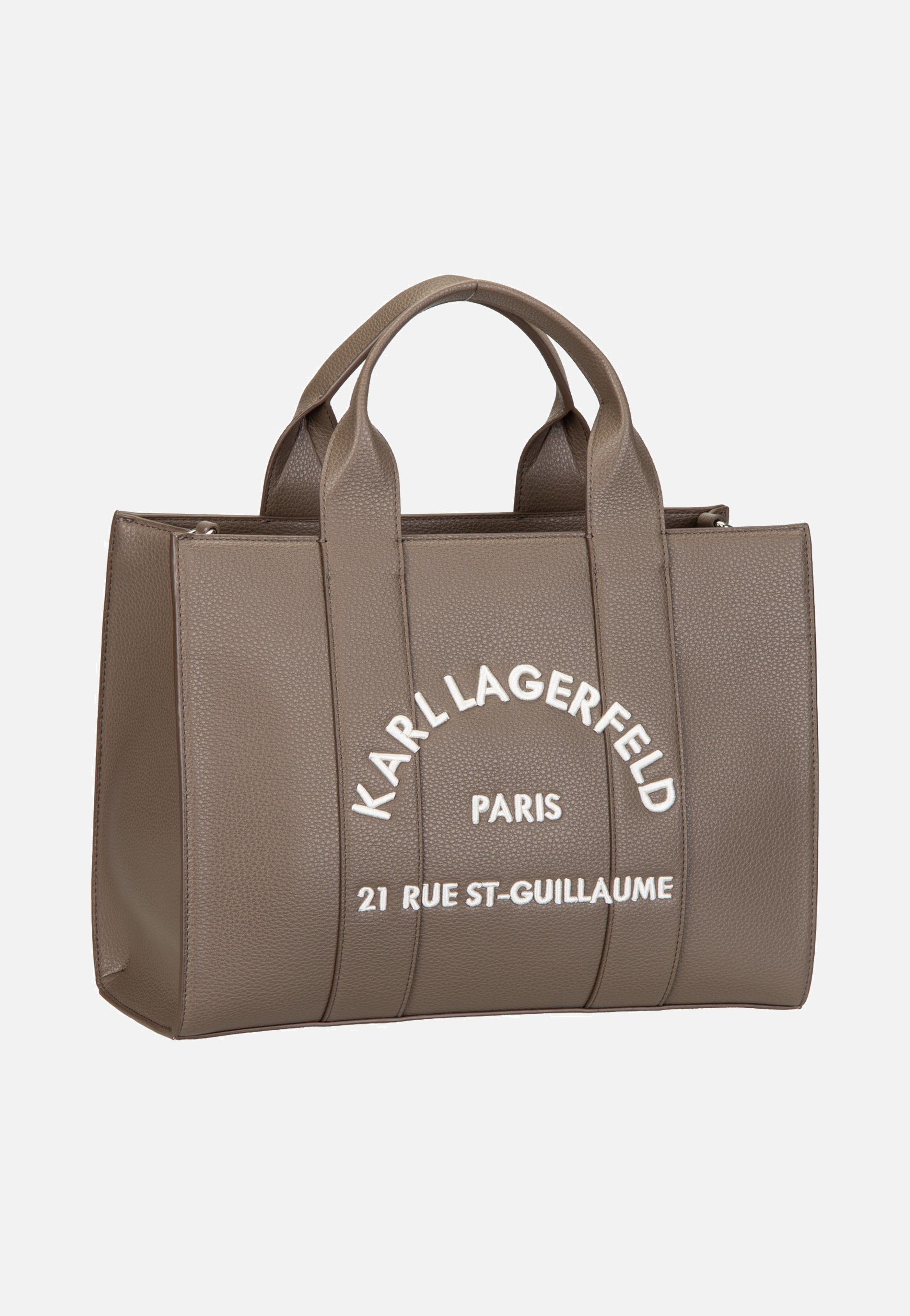 Karl Lagerfeld K/RSG MD Square Tote Pebbled Emb Dark Taupe Tote Bag
