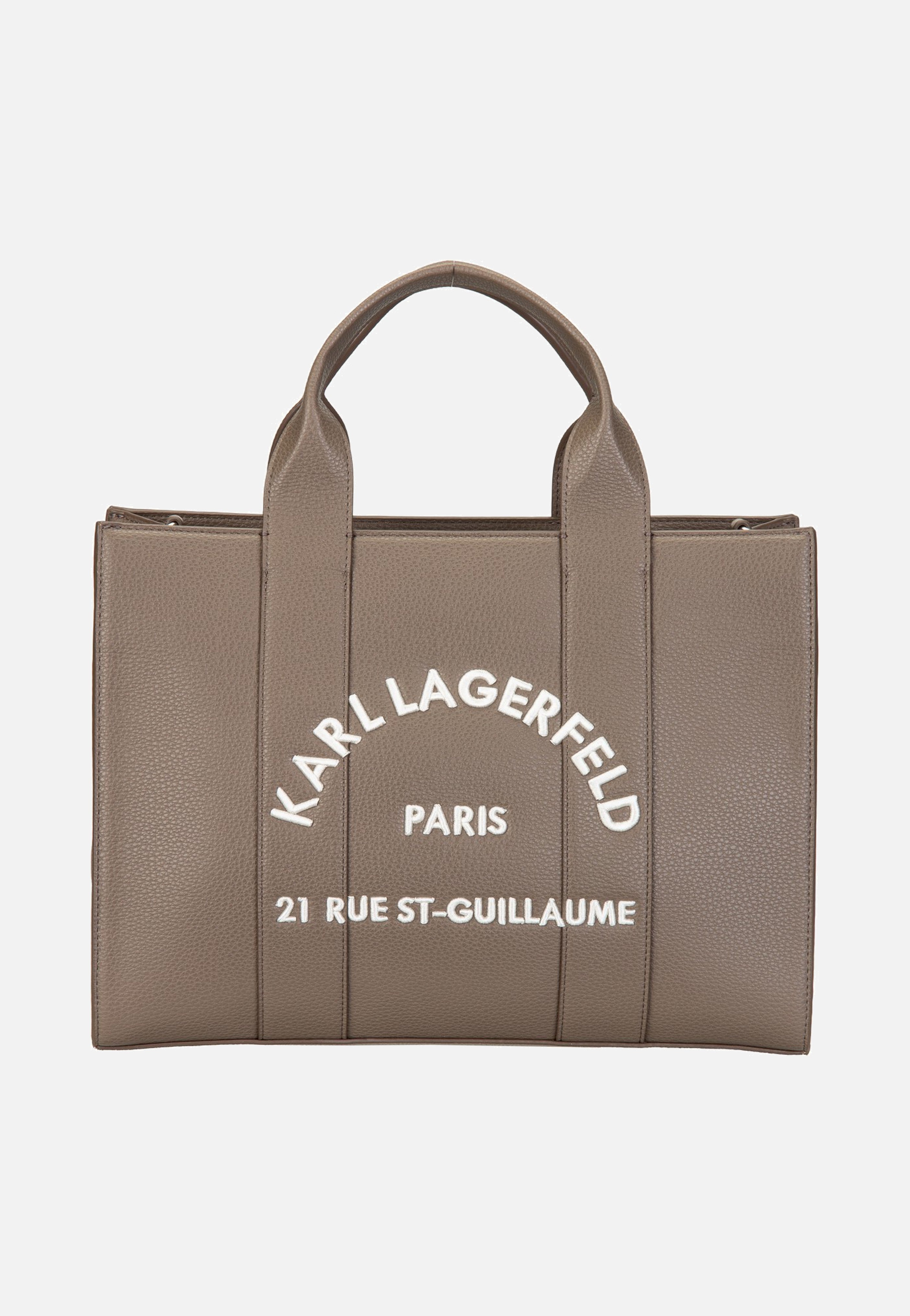 Karl Lagerfeld K/RSG MD Square Tote Pebbled Emb Dark Taupe Tote Bag