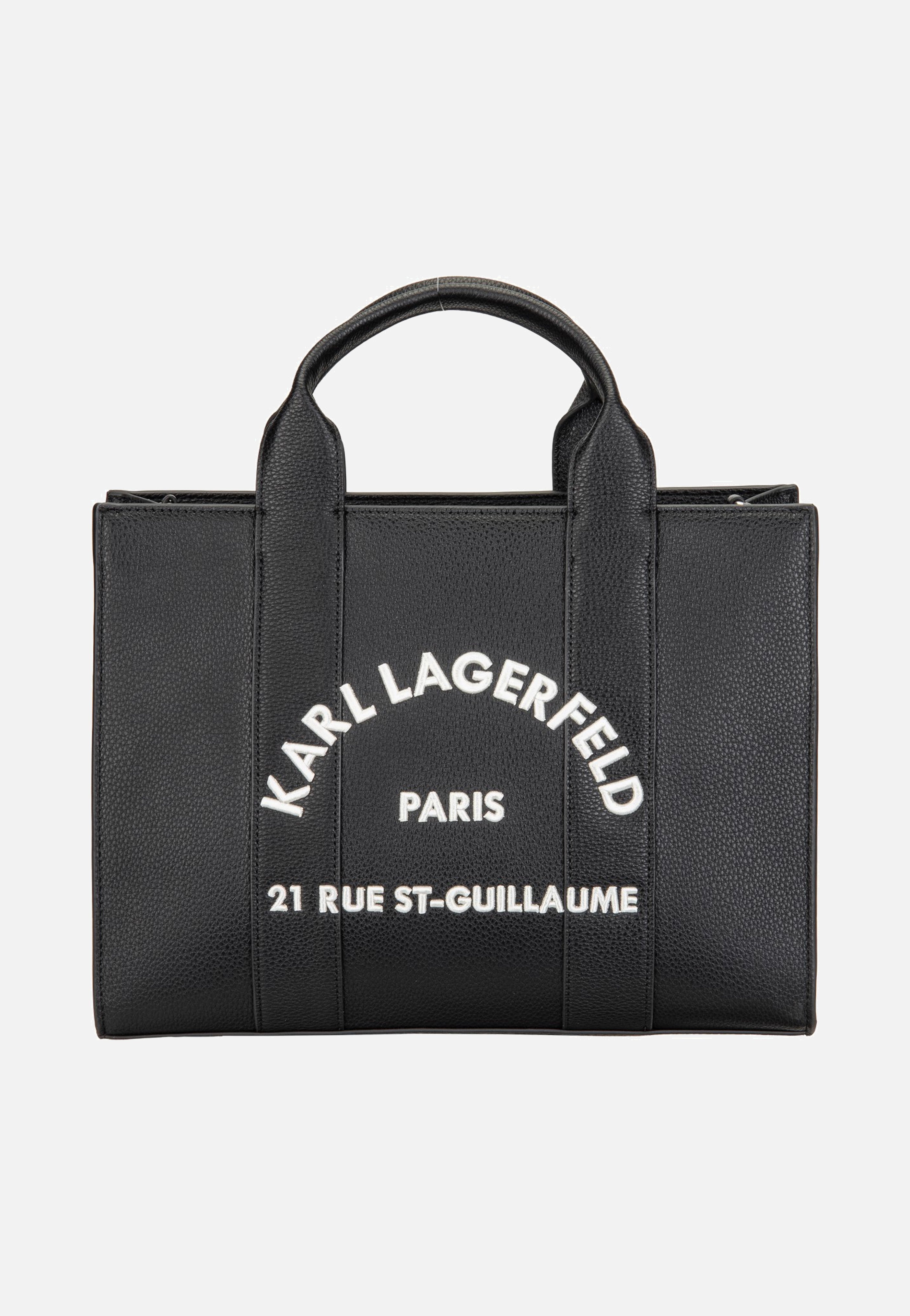 Karl Lagerfeld K/RSG MD Square Tote Pebbled Emb White/Black Tote Bag