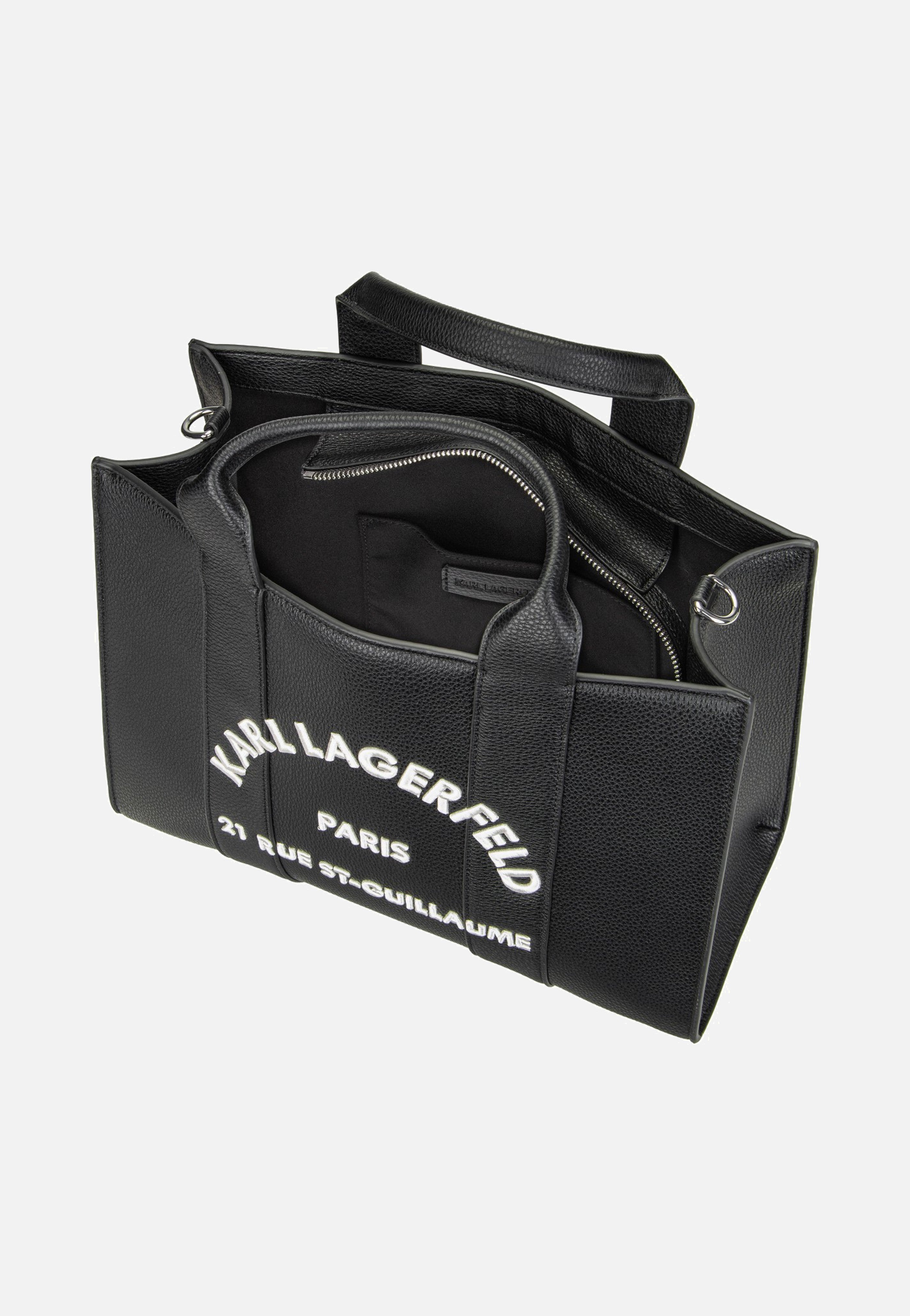 Karl Lagerfeld K/RSG MD Square Tote Pebbled Emb White/Black Tote Bag