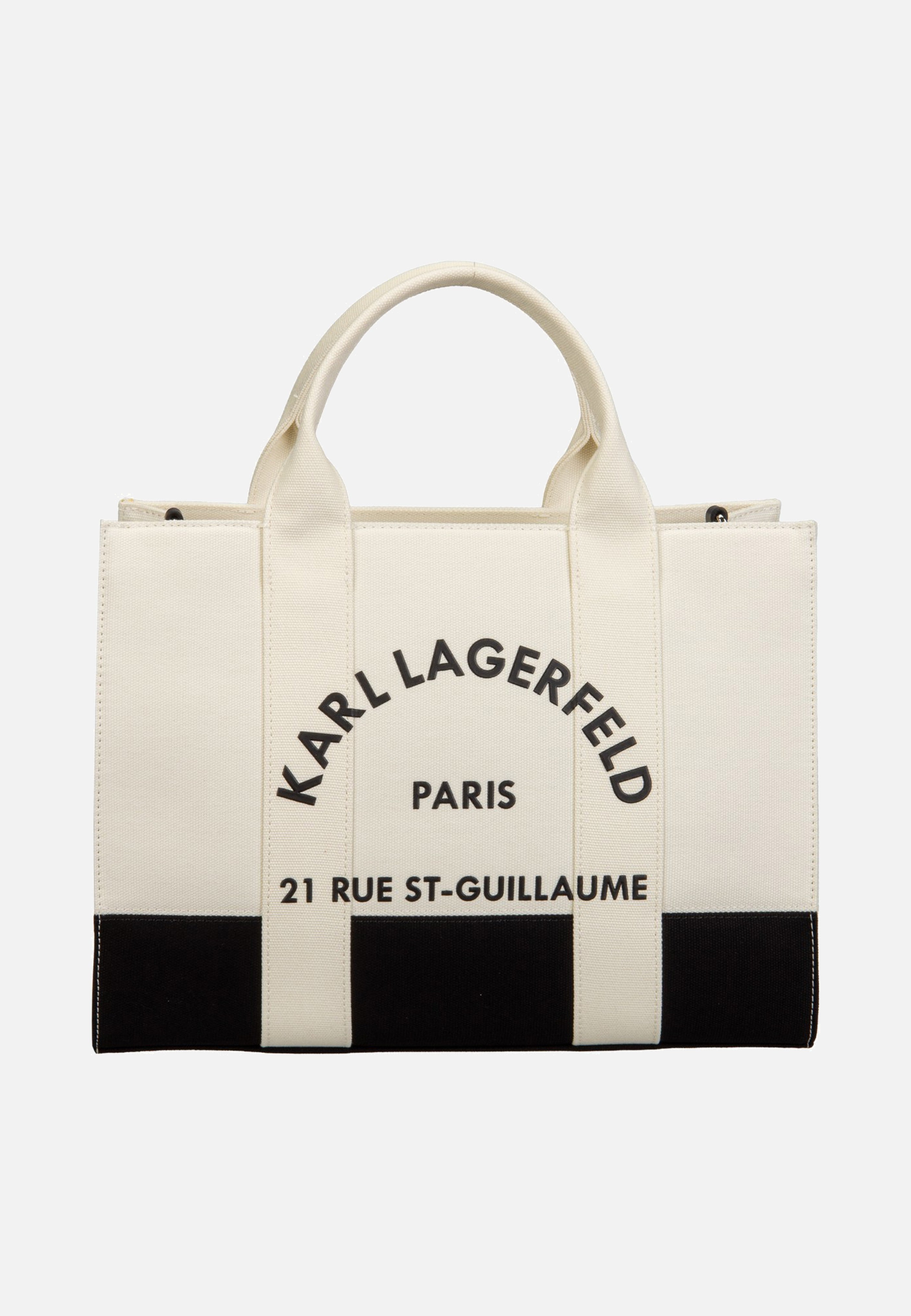 Karl Lagerfeld - K/RSG Square MD Col. Block 50025 Cannoli White/Black - Tote Bag | Neutral-Image