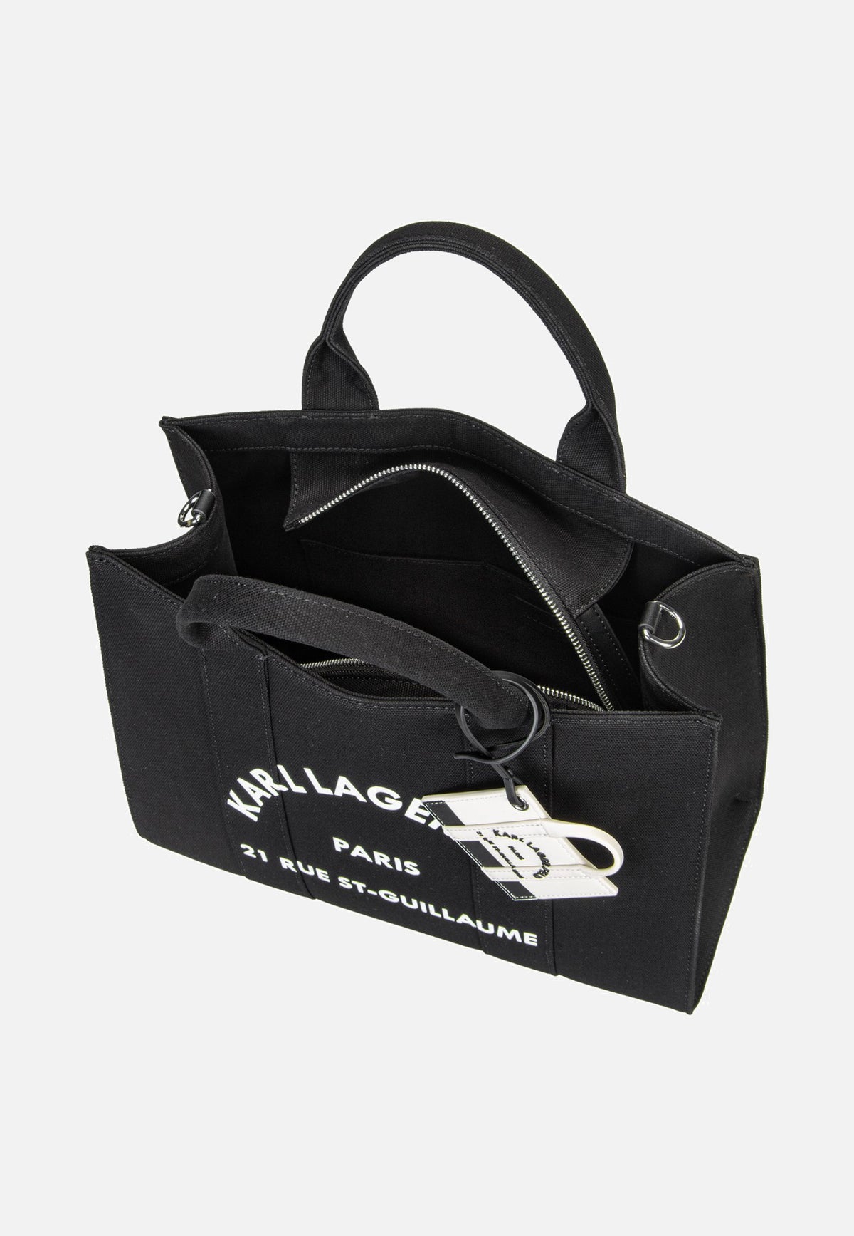 Karl Lagerfeld K/Rsg Square Medium Tote With Charm Black Tote Bag