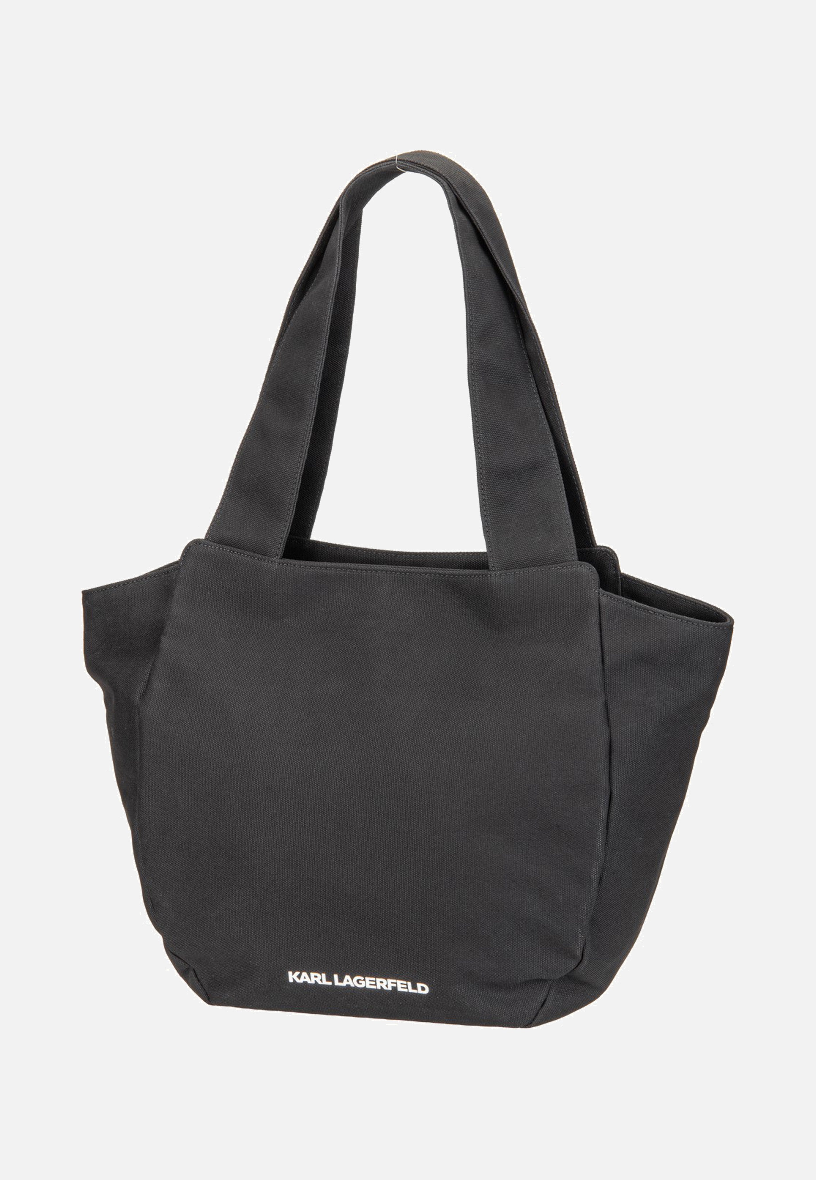 Karl Lagerfeld K/Signature Ruffled Logo Shopper Black Shopper