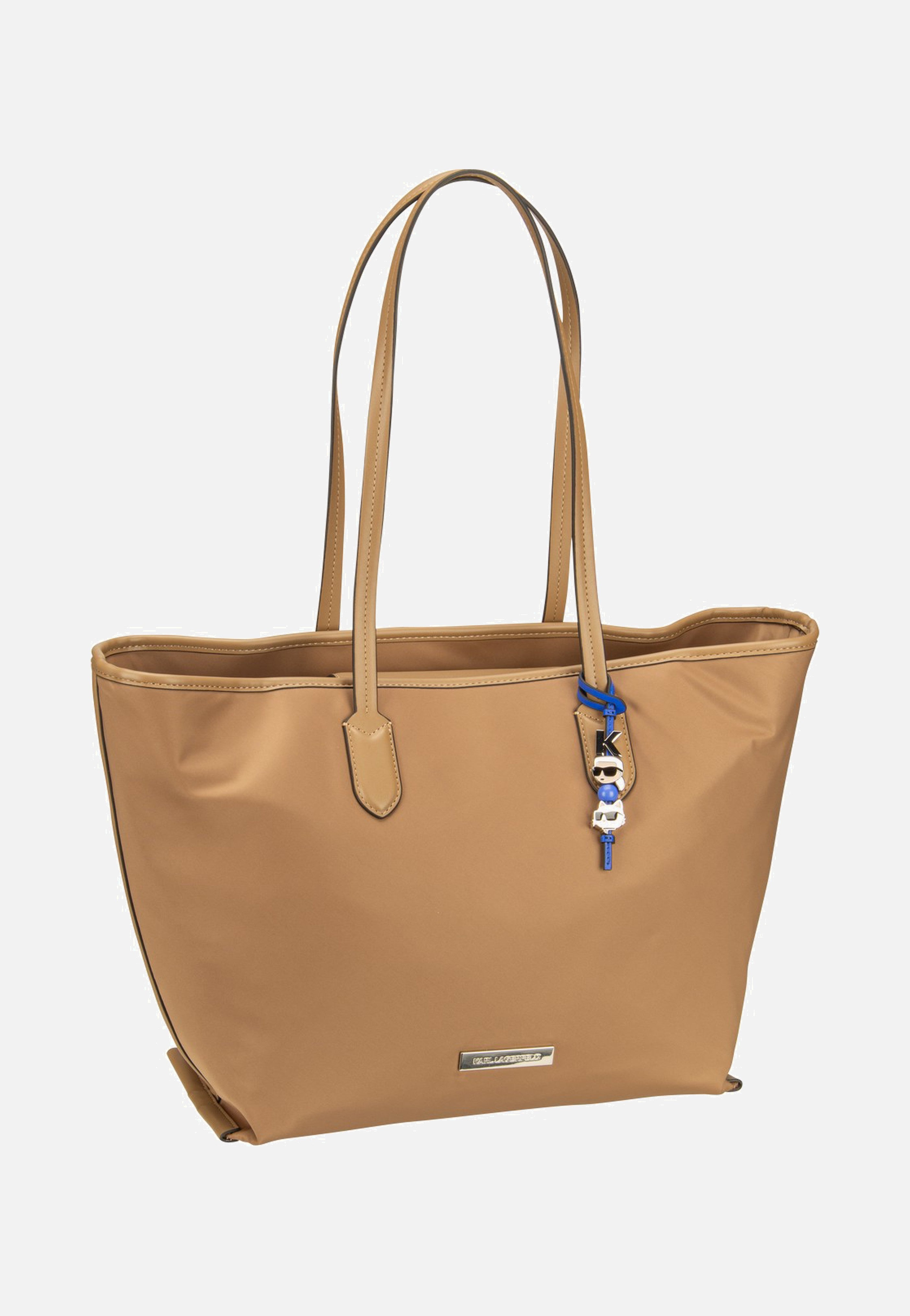Karl Lagerfeld Ikon Nylon LG Tote Mushroom Brown Tote Bag