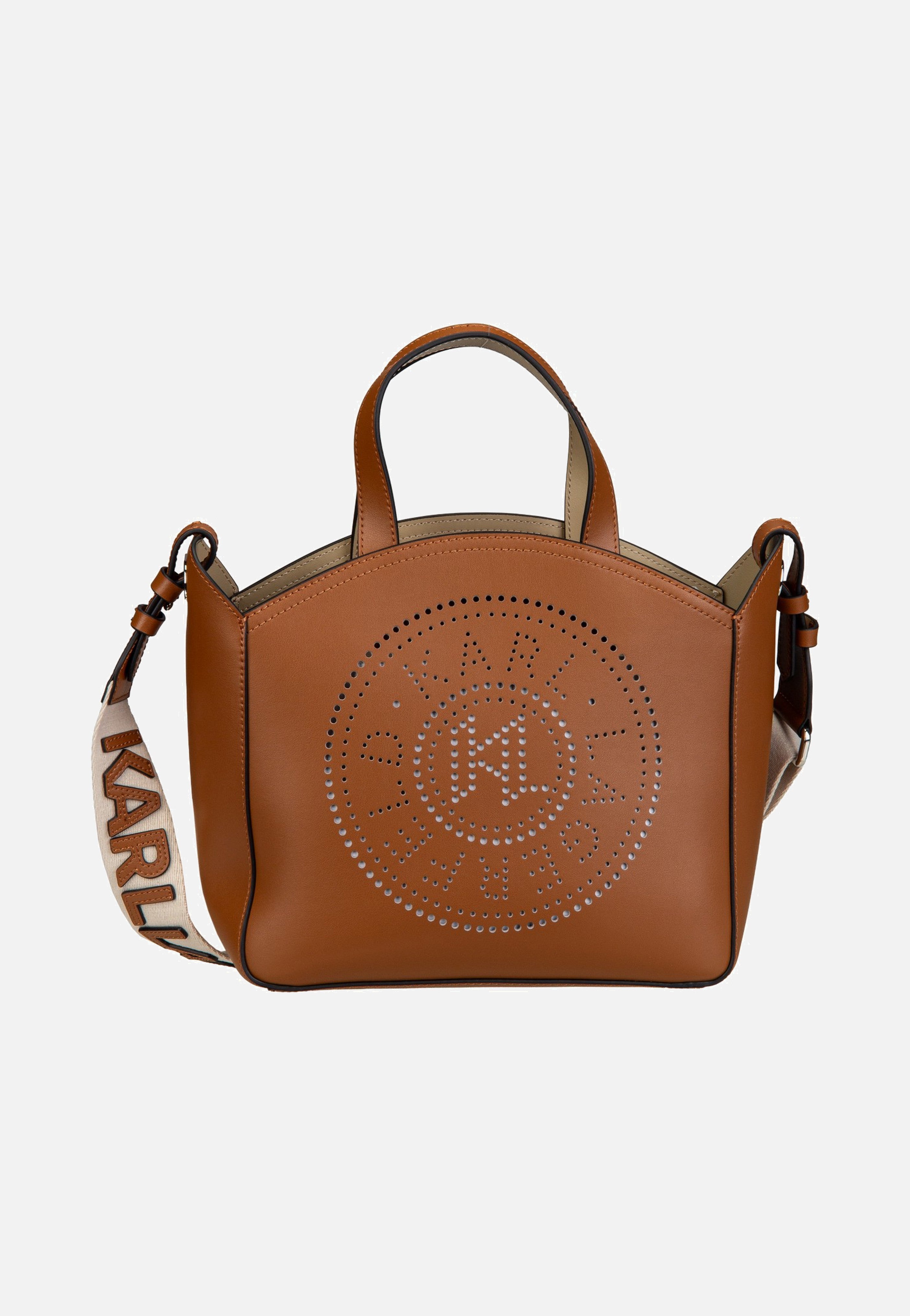 Karl Lagerfeld - K/Circle SM Perforated 30058 Dark Tan - Tote Bag | Neutral-Image