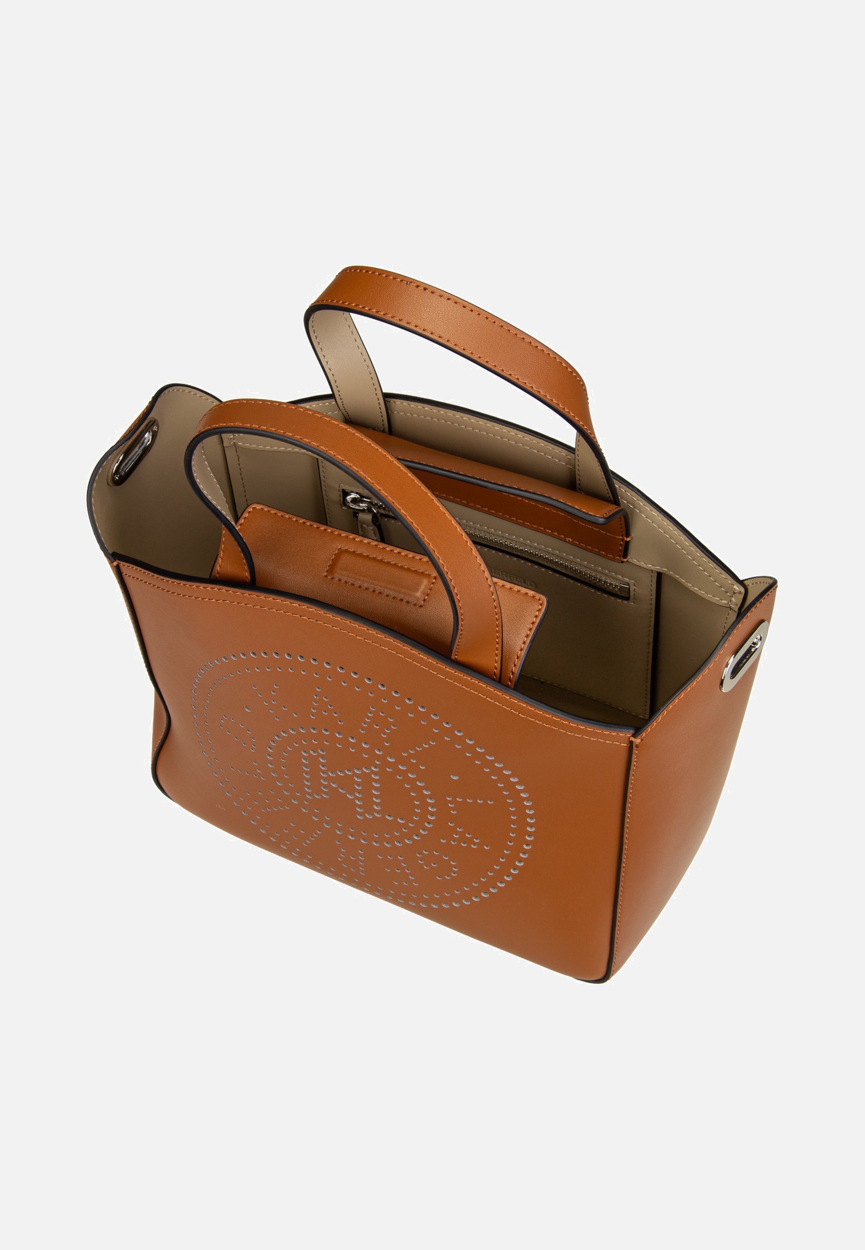Karl Lagerfeld - K/Circle SM Perforated 30058 Dark Tan - Handle Bag | Neutral-Image