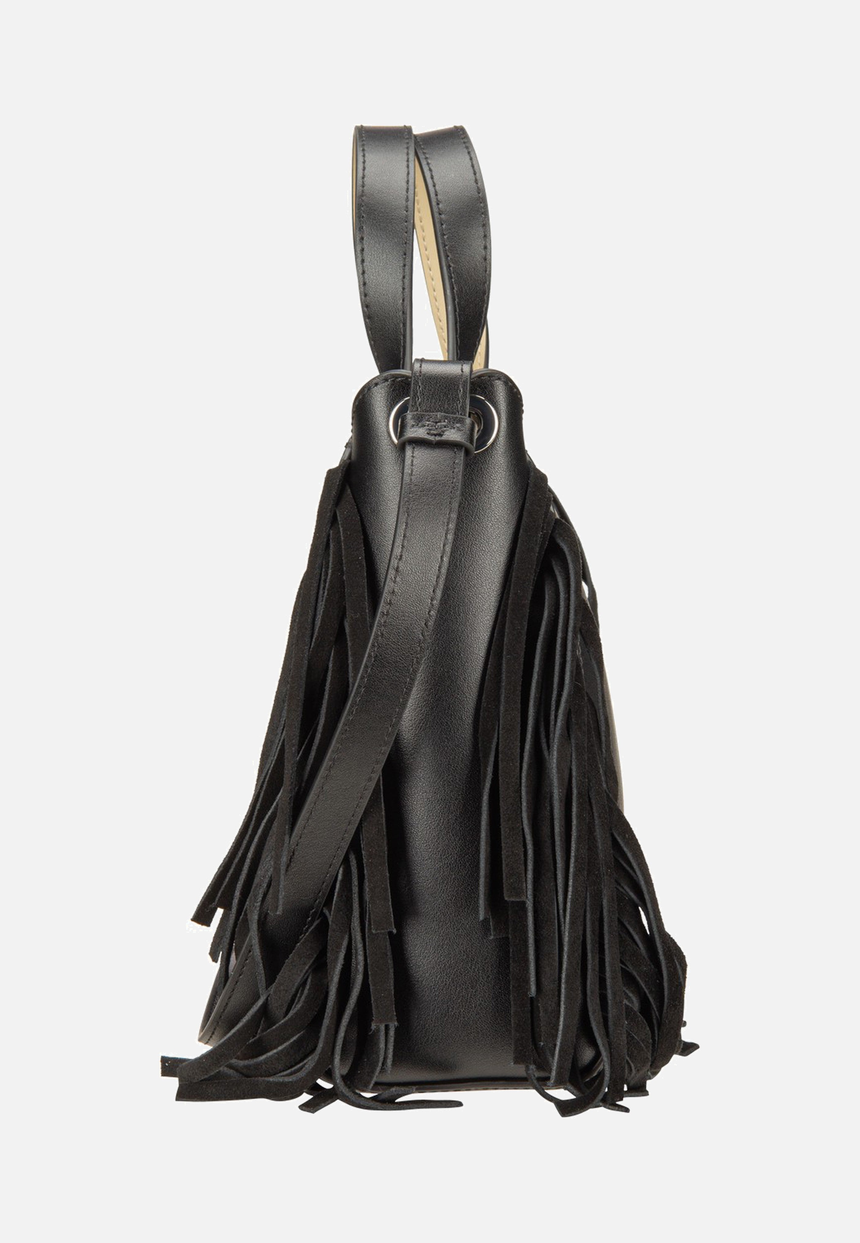 Karl Lagerfeld K/Circle SM Zip Tote Fringes Black/Nickel Tote Bag