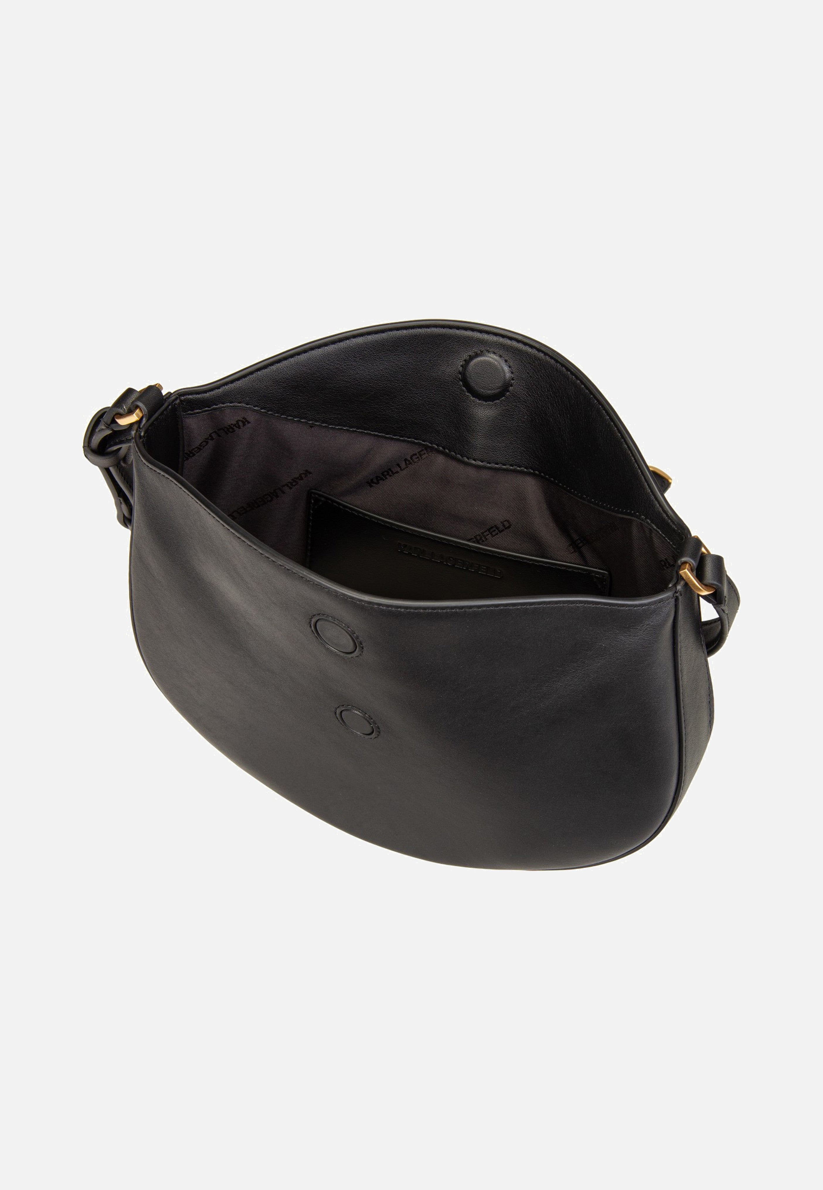 Karl Lagerfeld K/Signature FL Halfmoon SHB Black/Gold Schultertasche