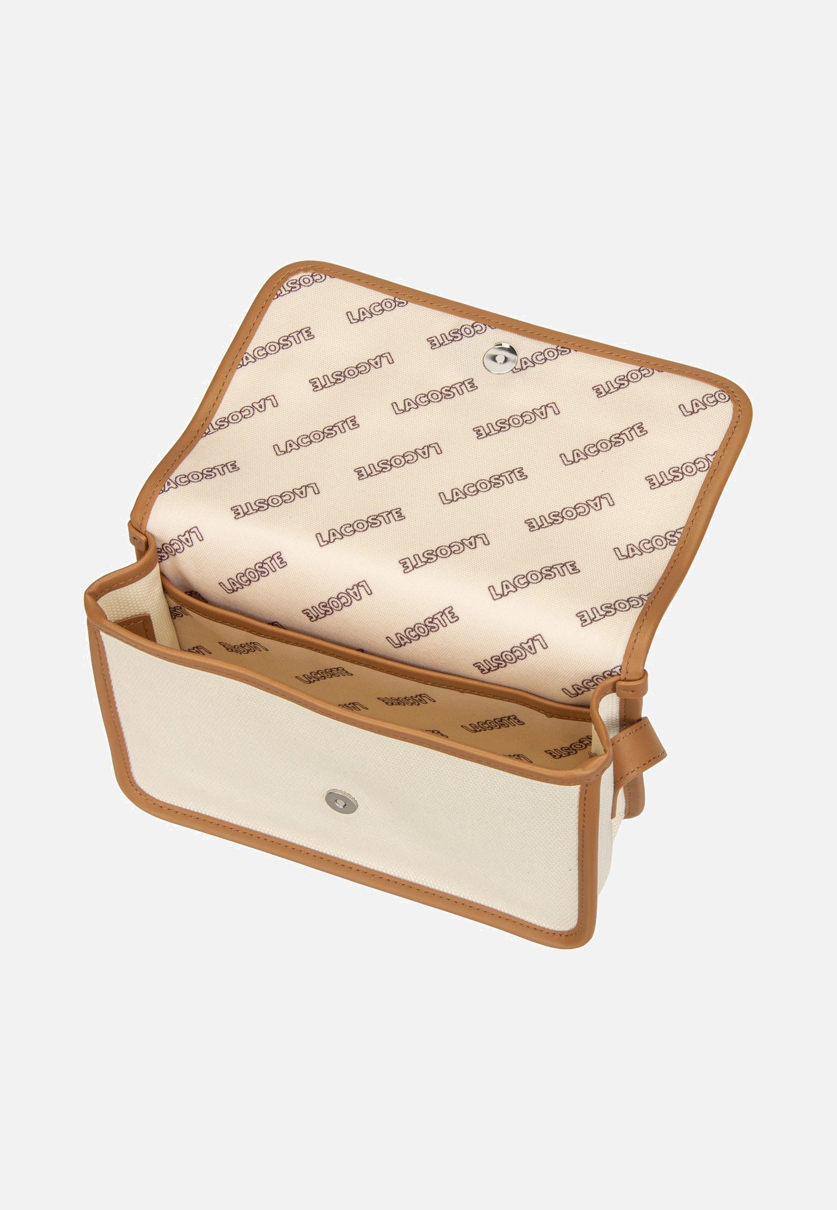 Lacoste Heritage Canvas Crossover Natural Tan Umhängetasche