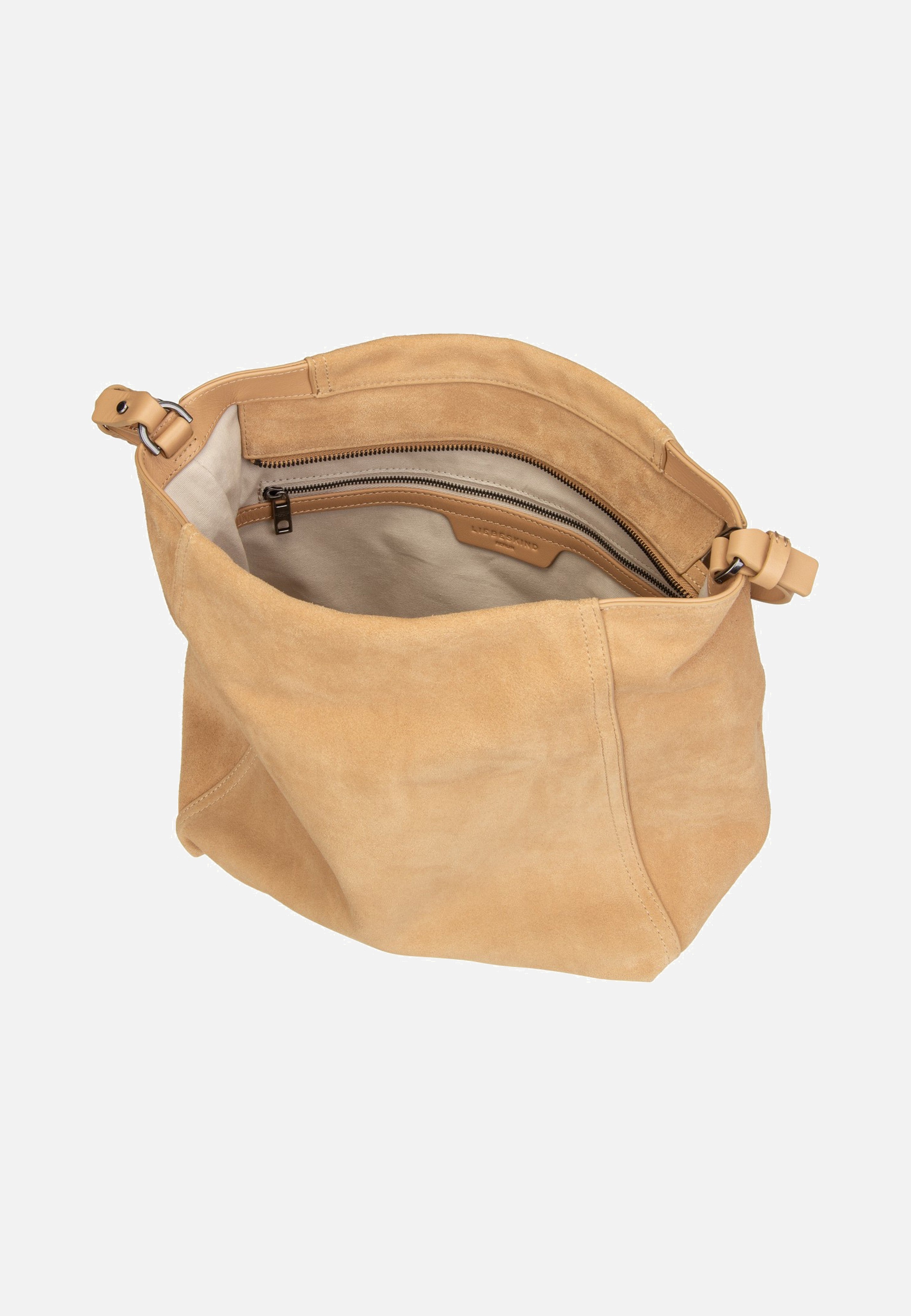 Liebeskind Berlin Chudy Hobo M Hydro Suede Light Tan Suede Hobo Bag