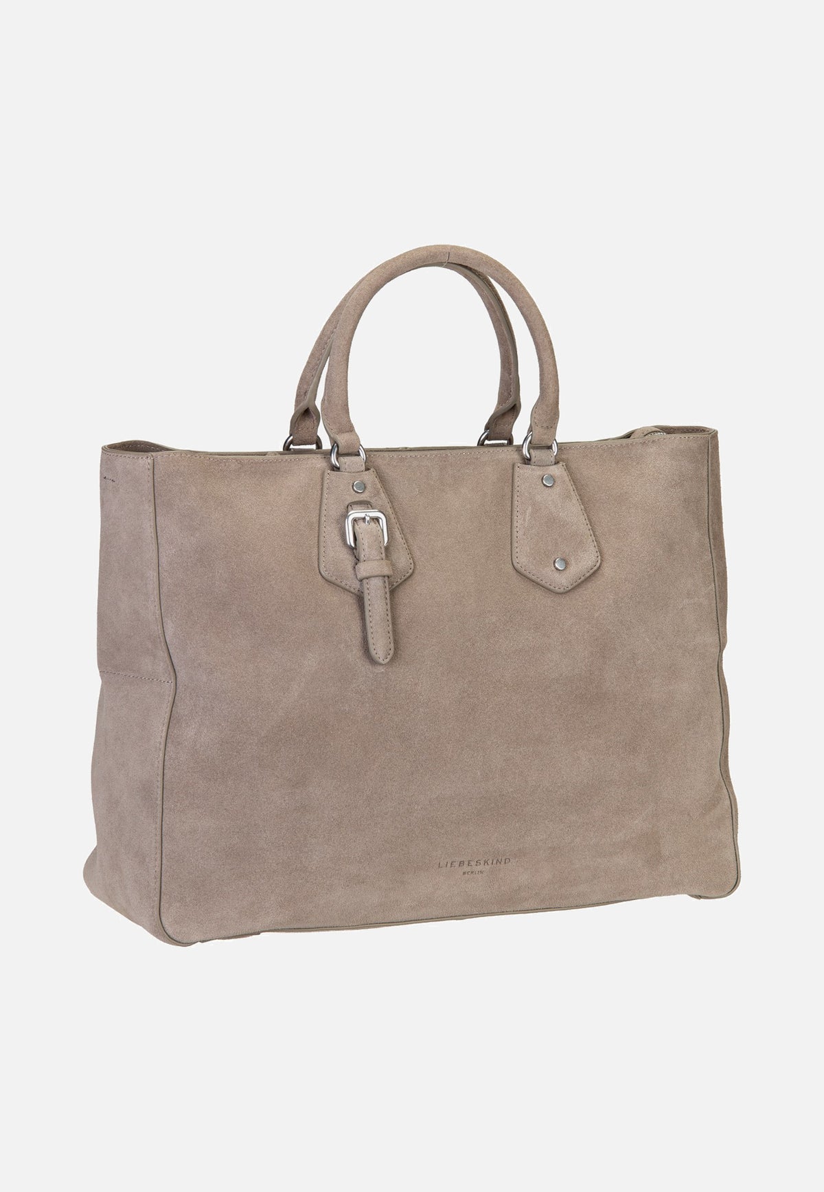Liebeskind Berlin Cora L Suede Neutral Grey Satchel