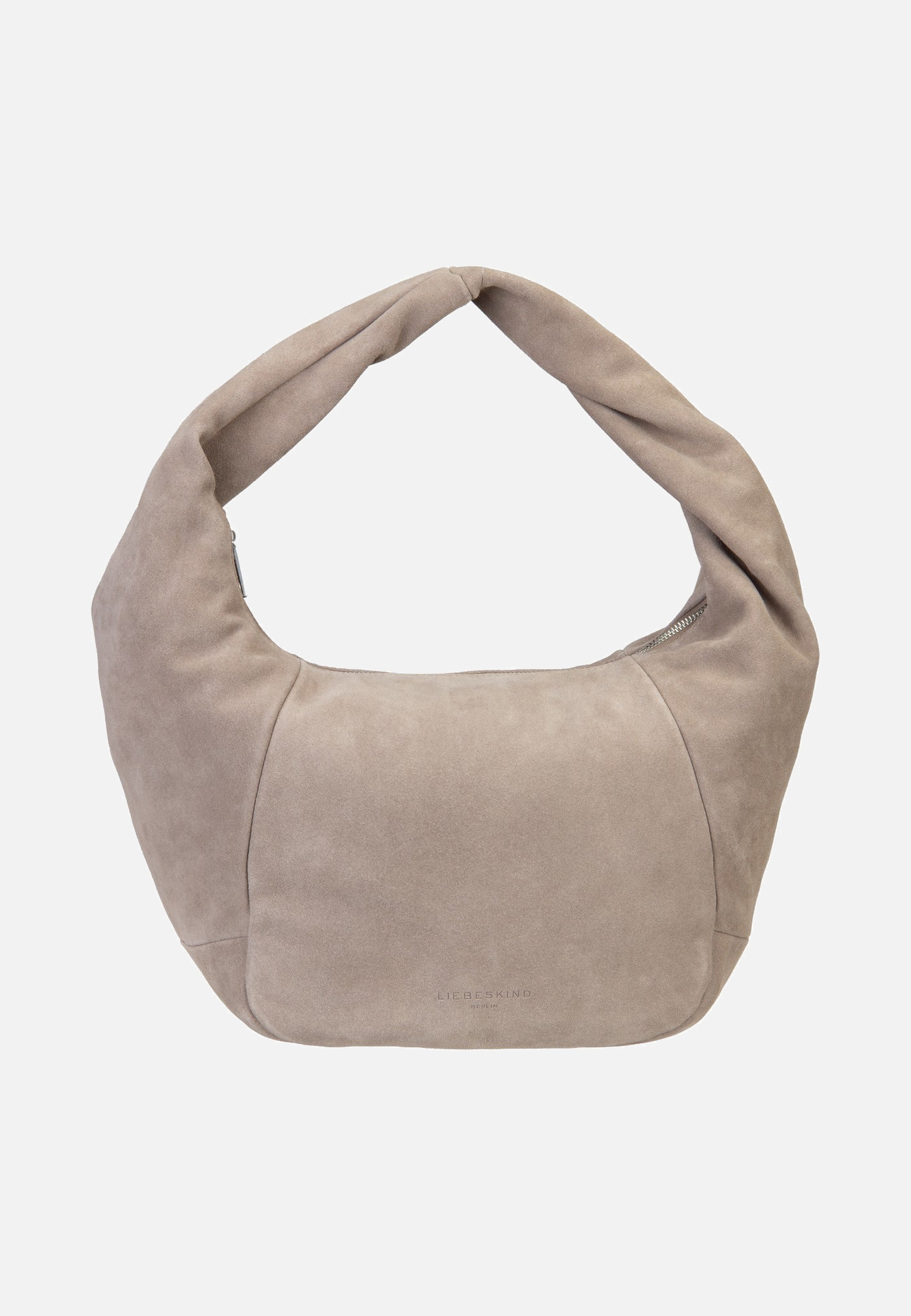 Liebeskind Berlin Farrah II Hobo M Hydro Suede Neutral Grey Hobo Bag