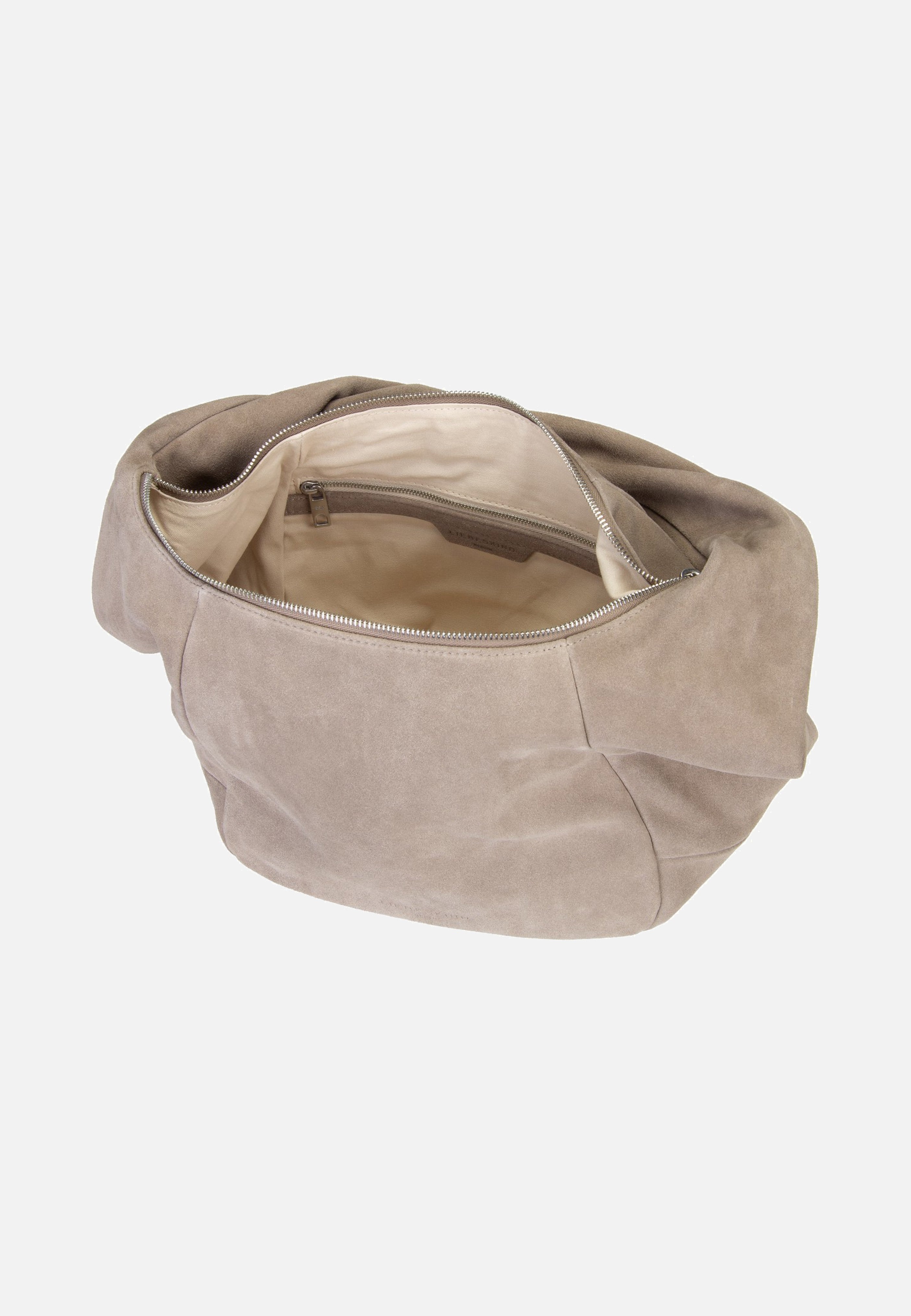 Liebeskind Berlin Farrah II Hobo M Hydro Suede Neutral Grey Hobo Bag