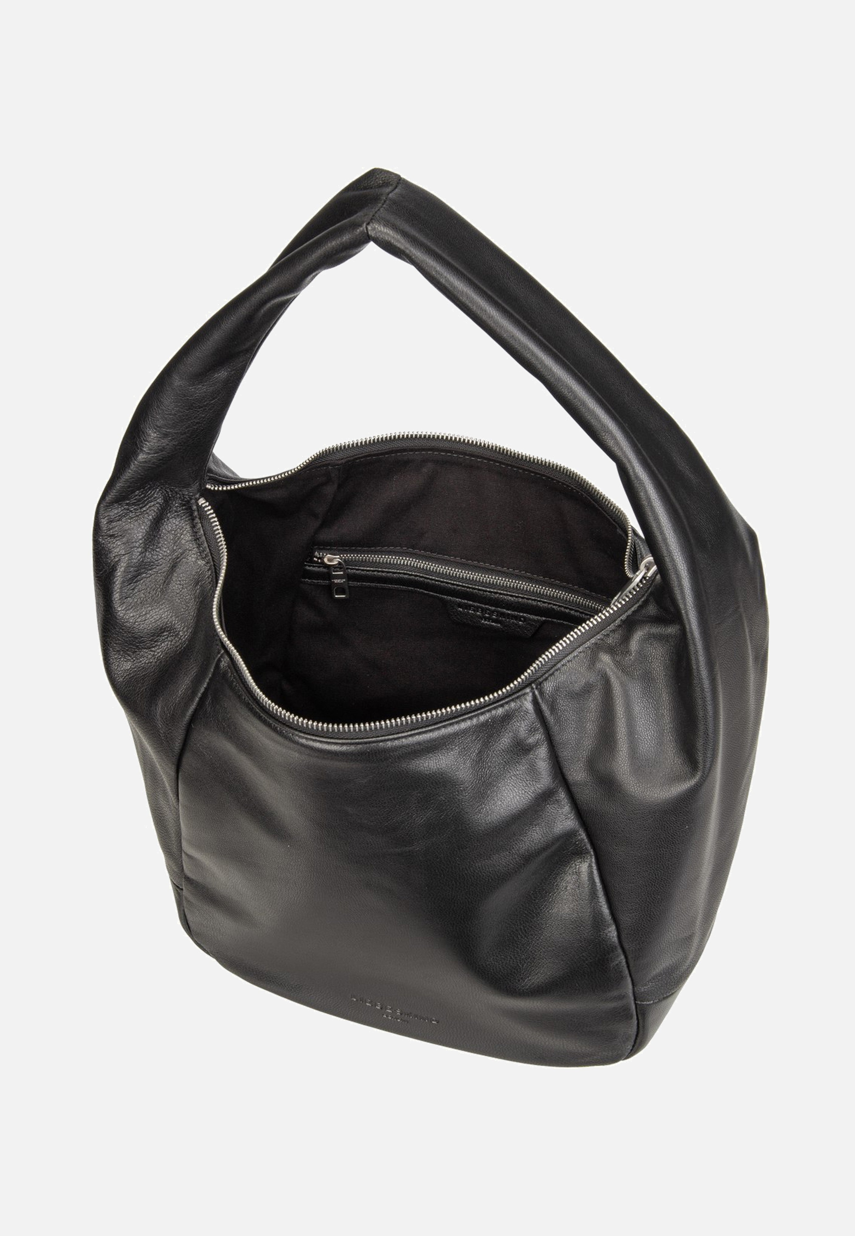 Liebeskind Berlin Farrah M Vintage Goat Black Hobo Bag