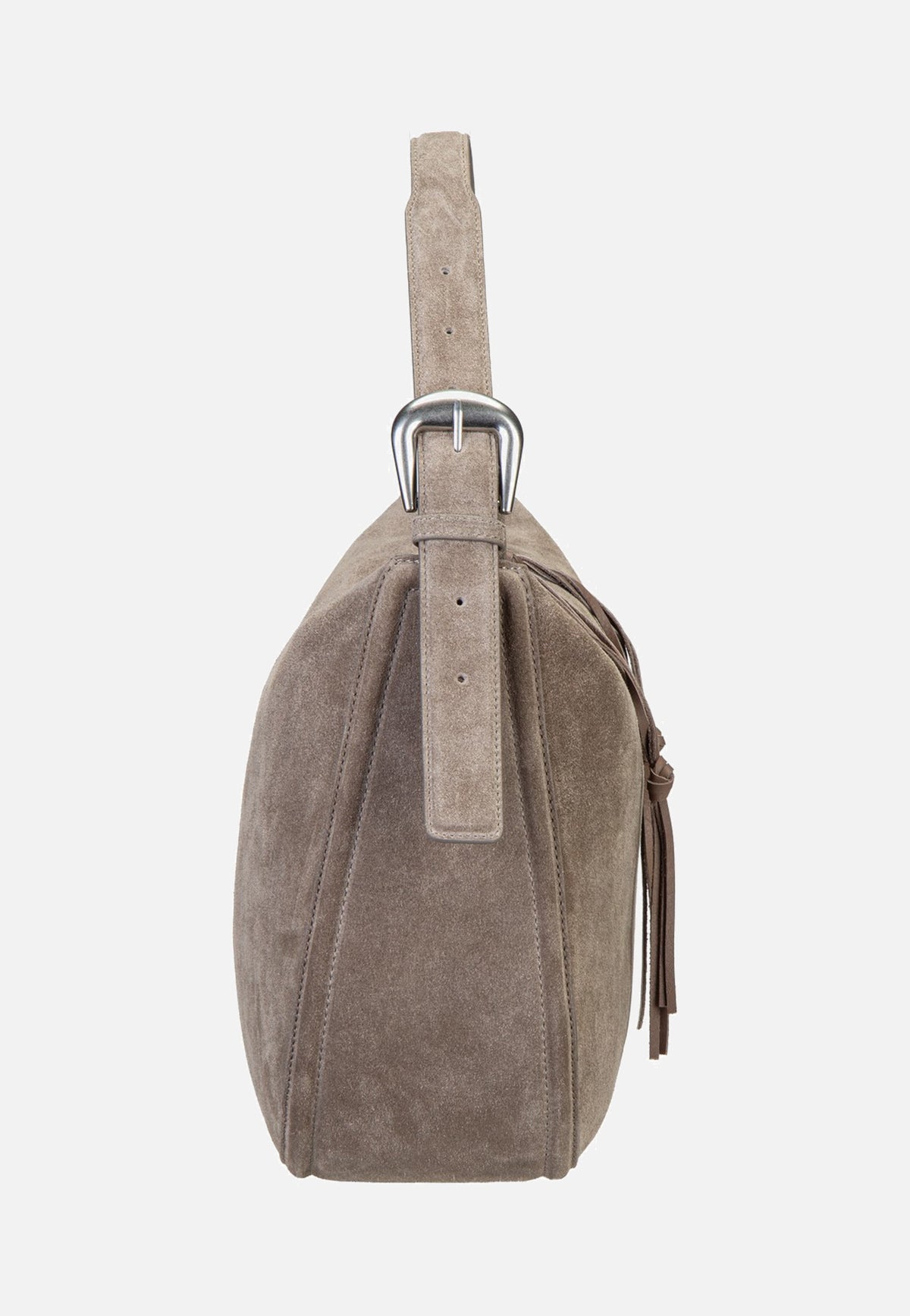 Liebeskind Berlin Ines Hobo L Suede Neutral Grey Hobo Bag