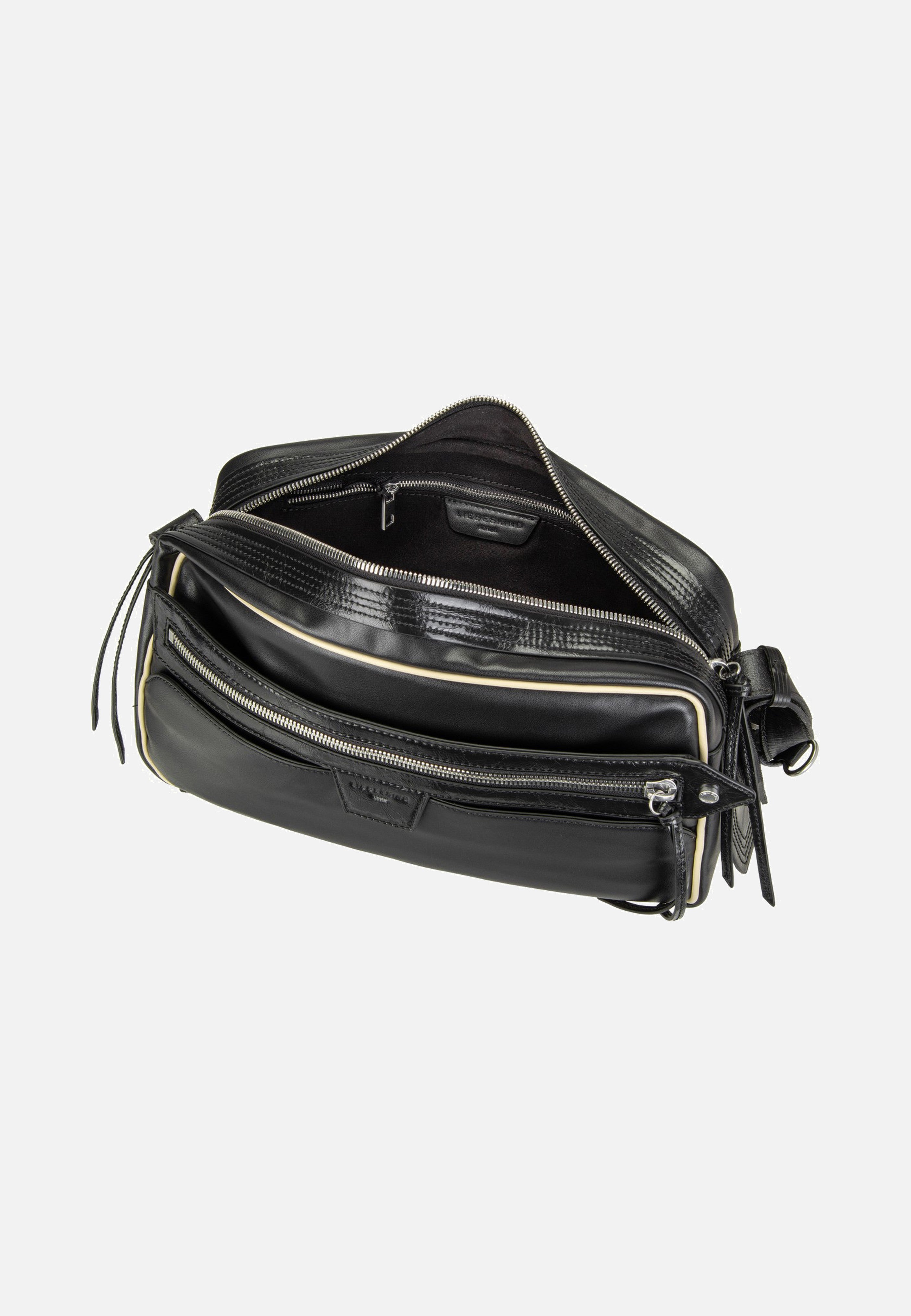 Liebeskind Berlin Juno Satchel M Soft Calf Black Crossbody Bag