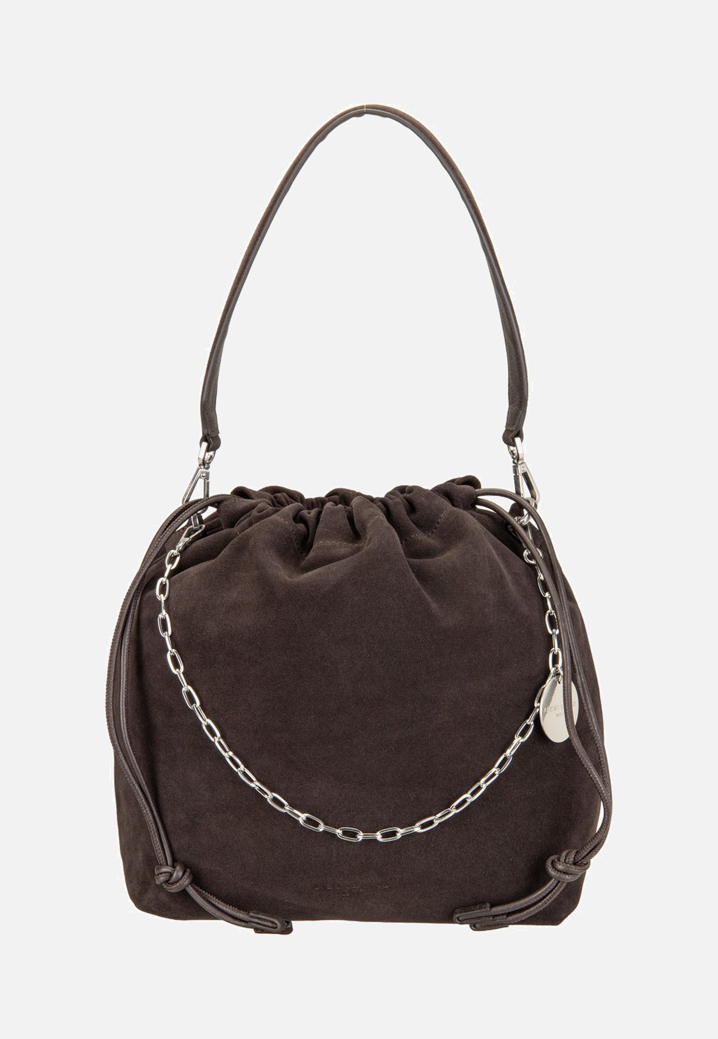 Liebeskind Berlin Lya II Hobo M Hydro Suede Deep Soil Hobo Bag