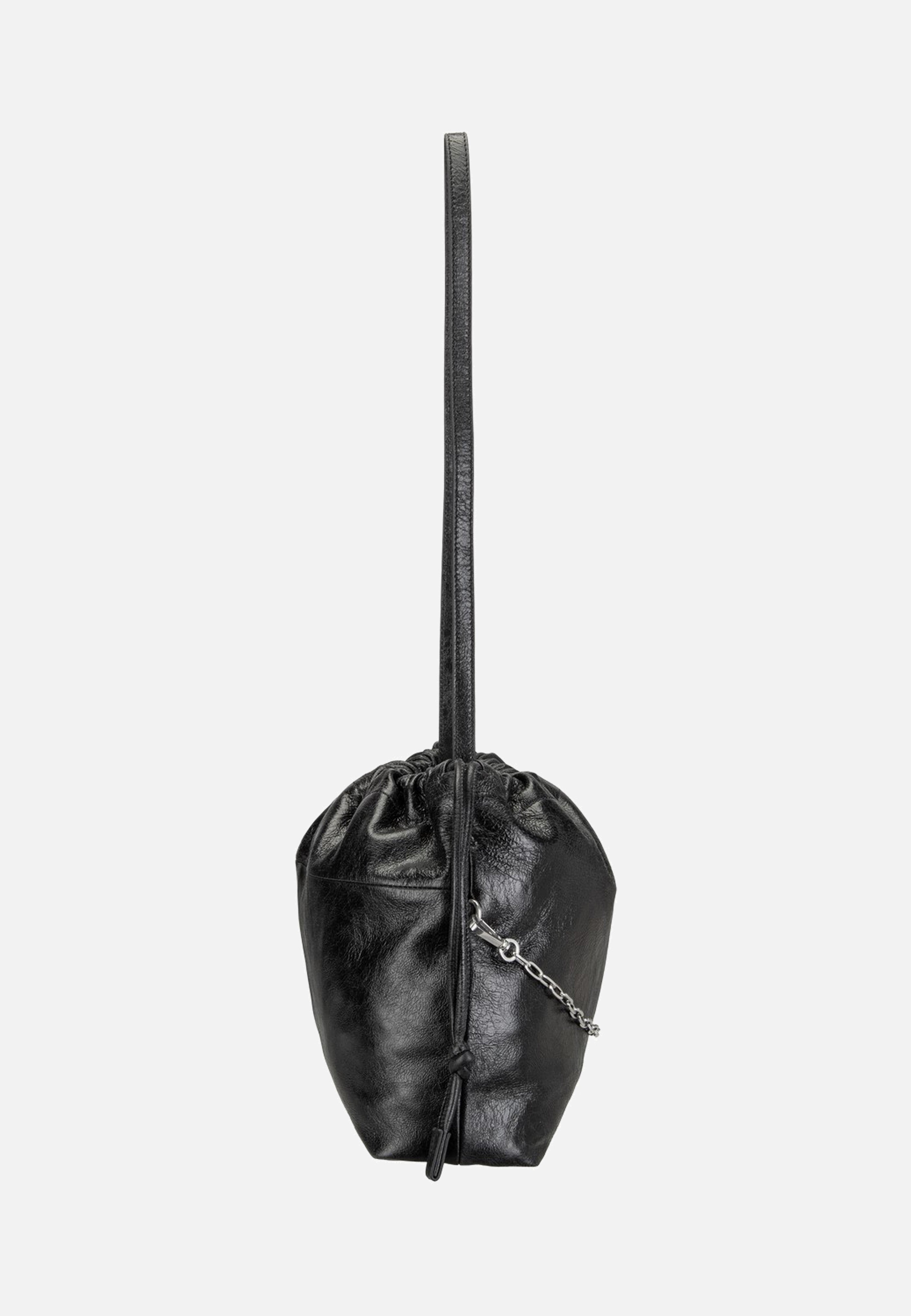 Liebeskind Berlin Lya II Pouch L Lamb Crunch Black Bucket Bag