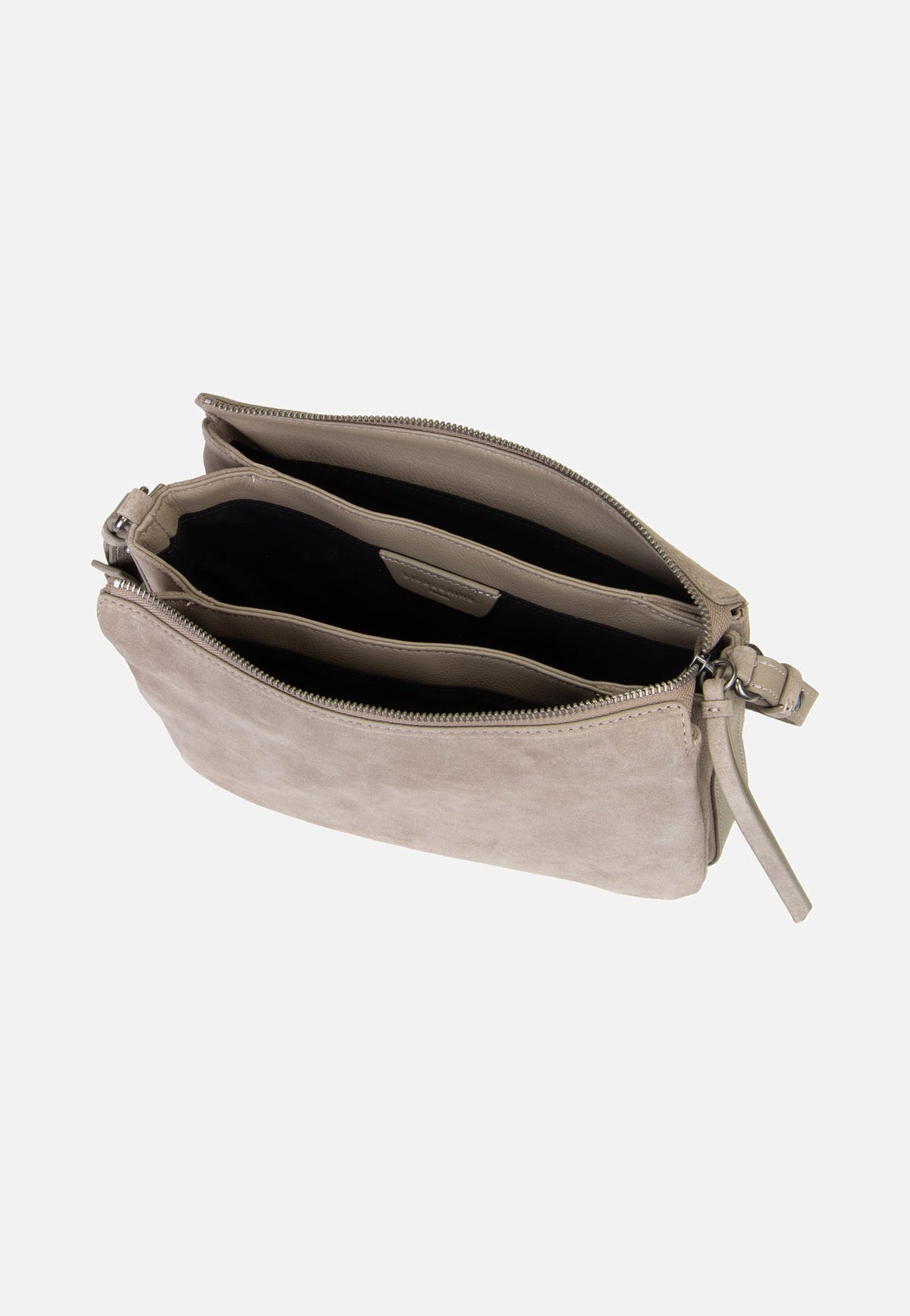 Liebeskind Berlin Nina M Hydro Suede Neutral Grey Crossbody Bag