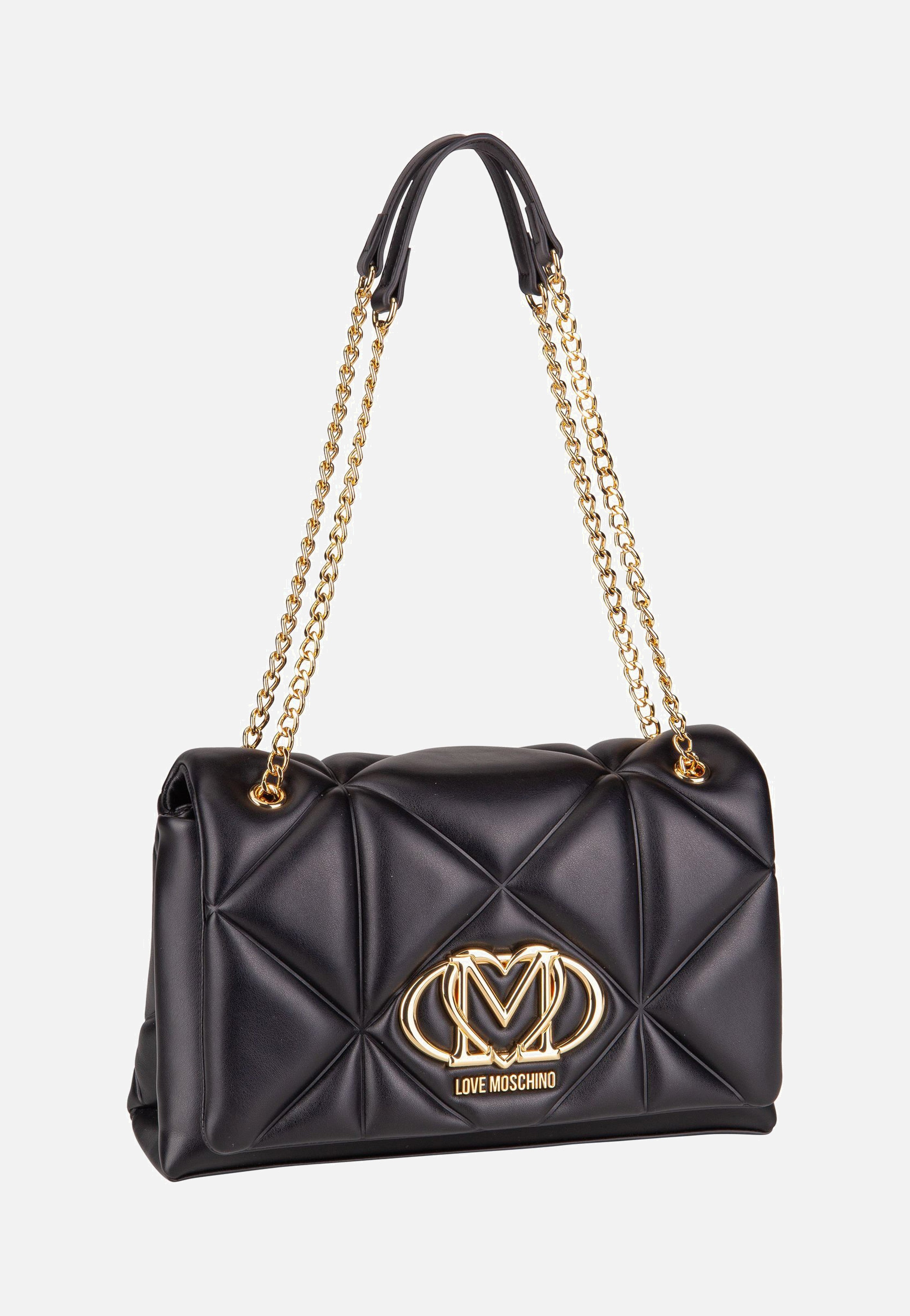 Love Moschino Embossed Q 4041 Black Schultertasche