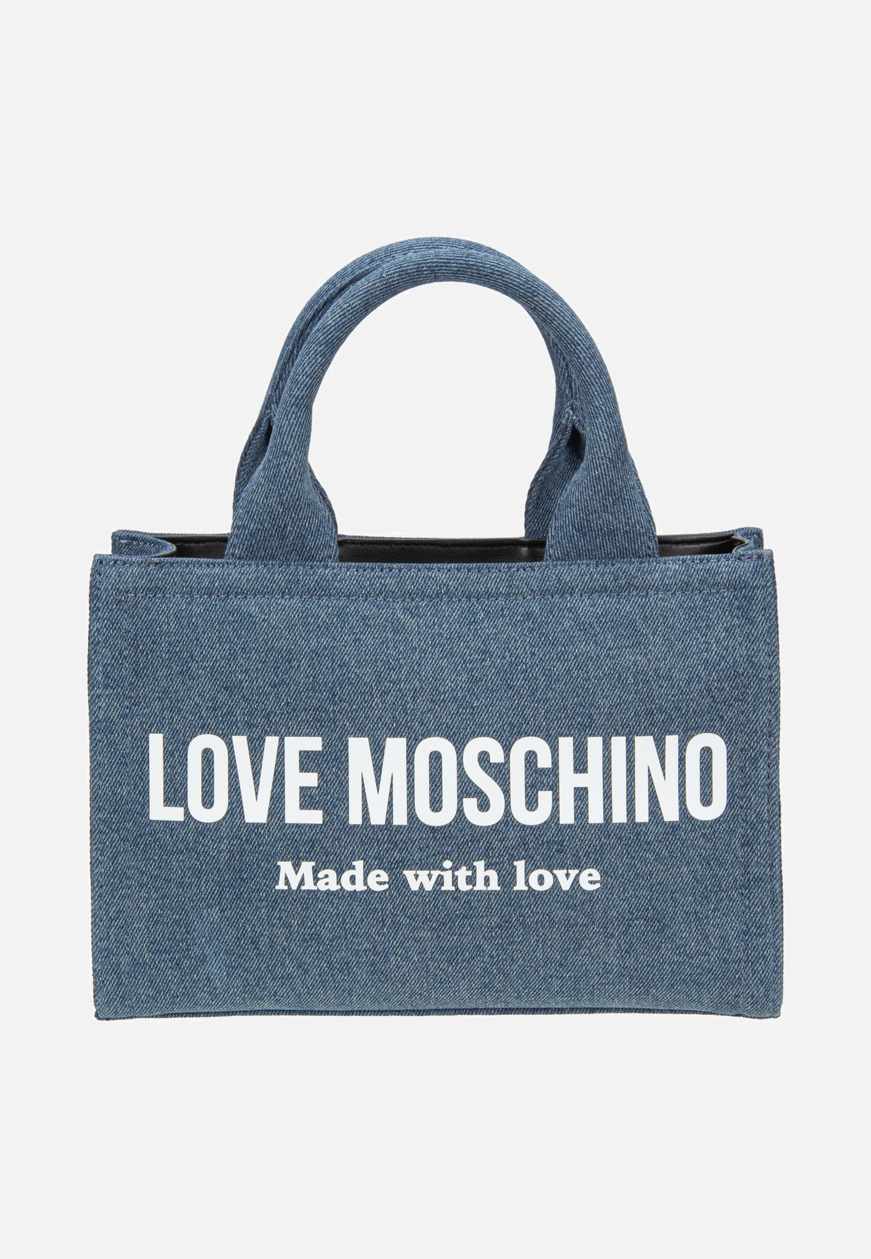 Love Moschino Denim Signature Love 4055 Denim Tote Bag