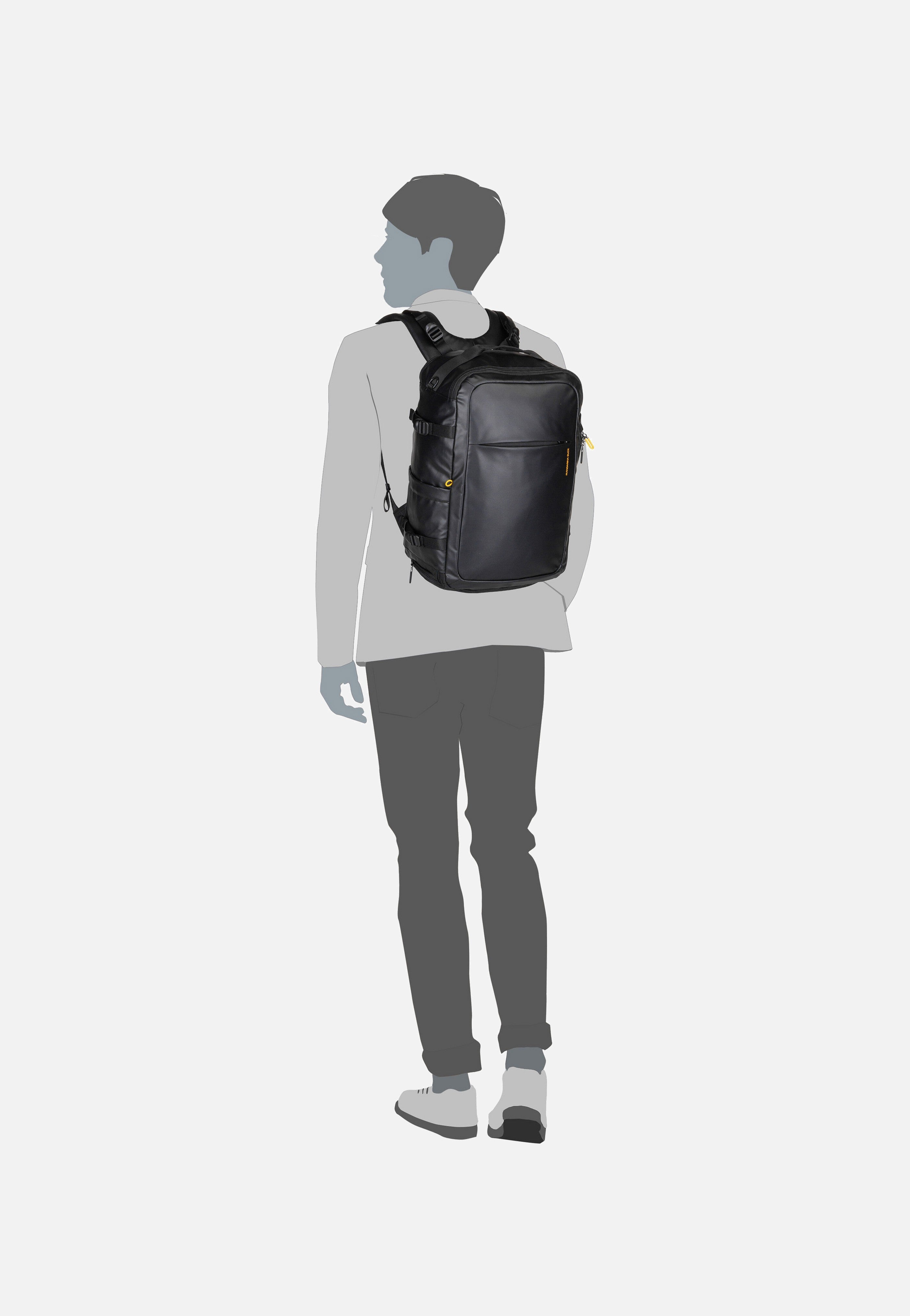 Mandarina Duck - Eco Coated OST06 Black - Travel Backpack | Neutral-Image
