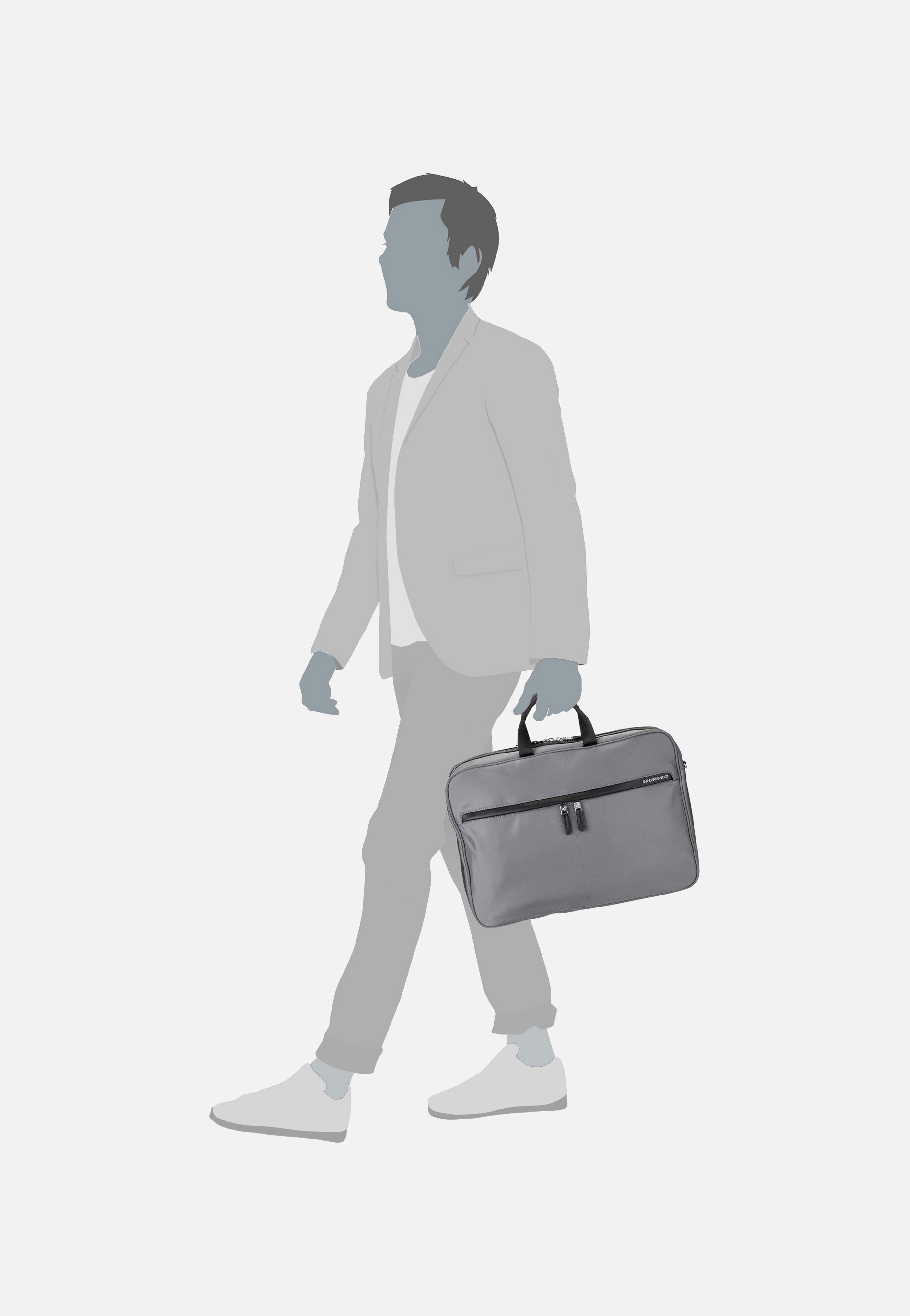 Mandarina Duck - Hunter Urban Briefcase HWC02 Smoked Pearl - Briefcase | Neutral-Image
