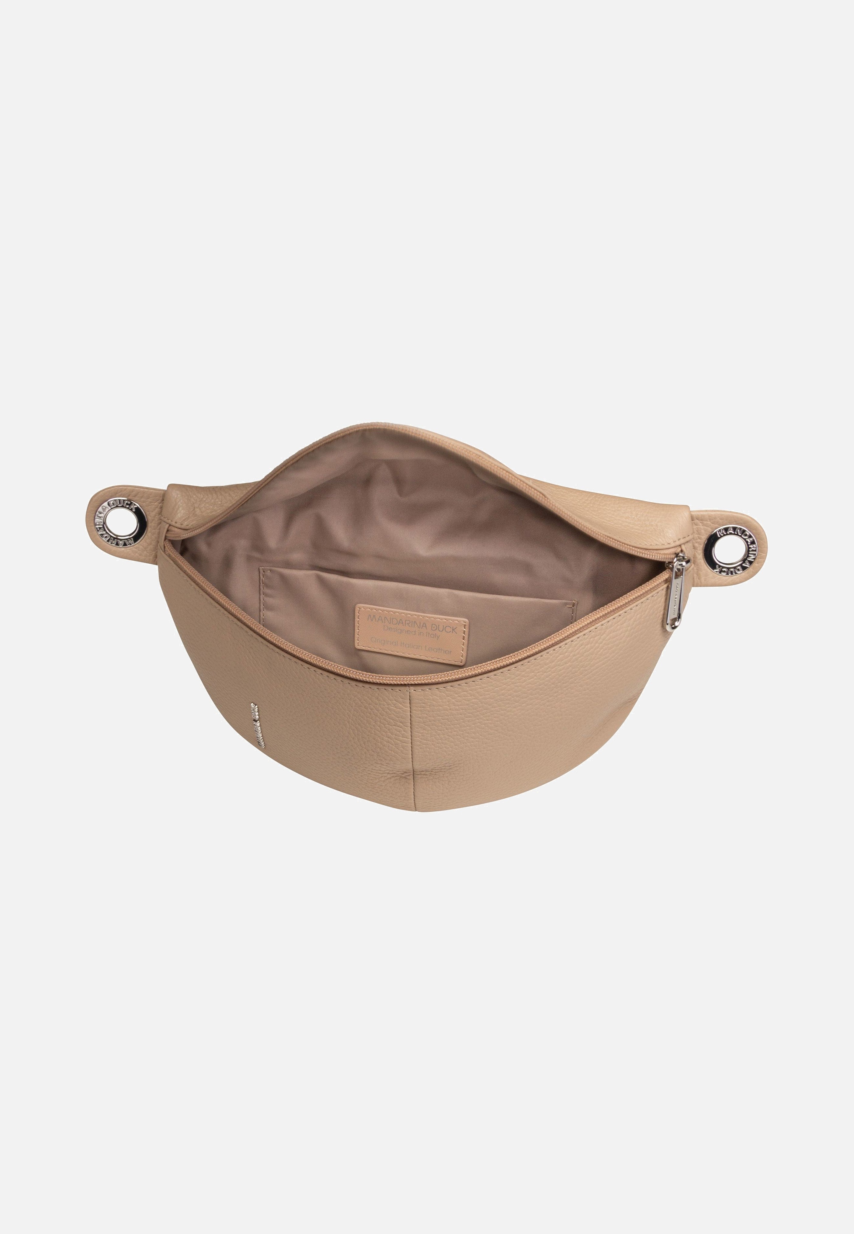 Mandarina Duck - Mellow Leather Bum Bag FZT73 Warm Taupe - Fanny Pack | Women-Image