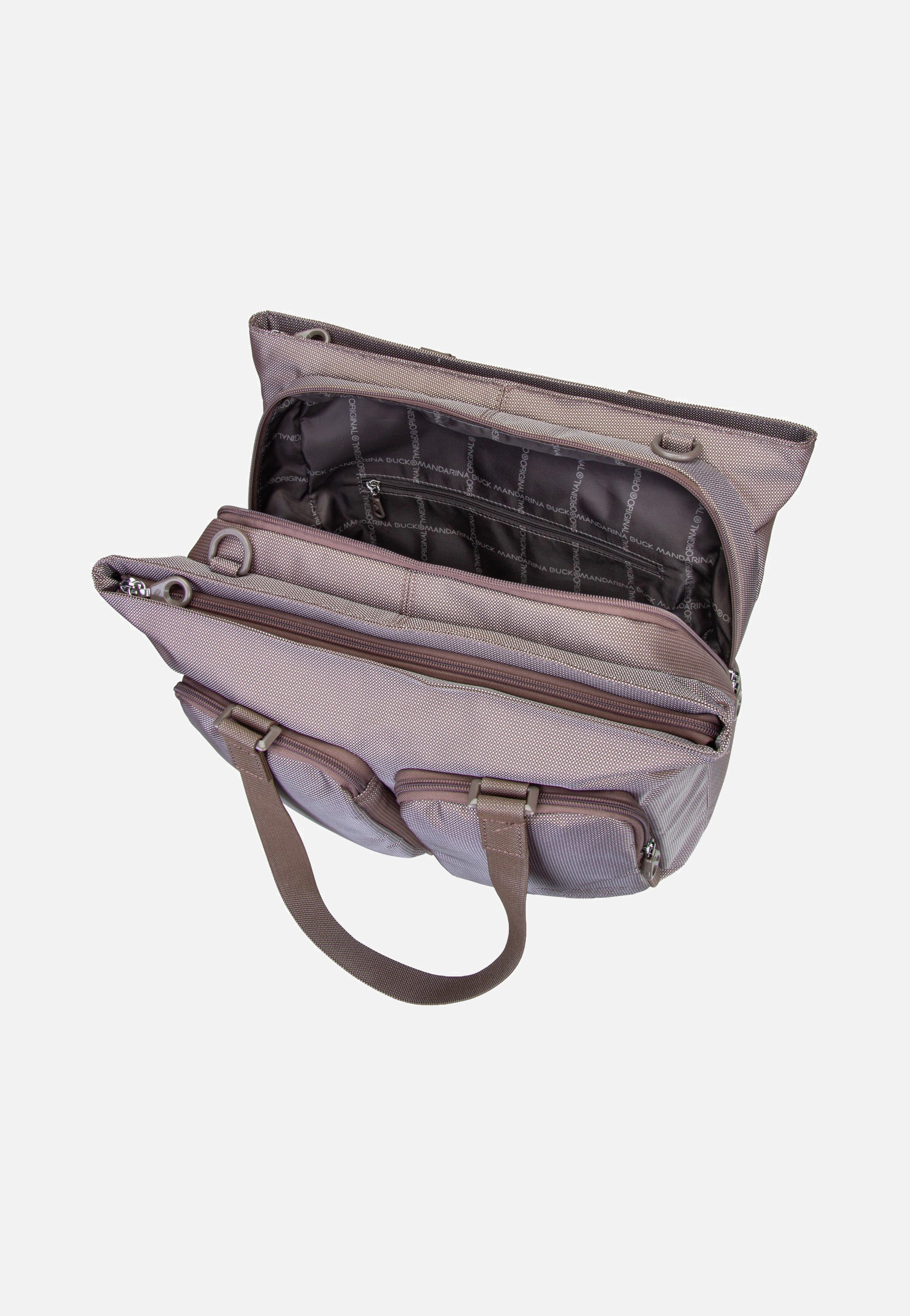 Mandarina Duck MD20 Double Zip QMT73 Taupe Shopper