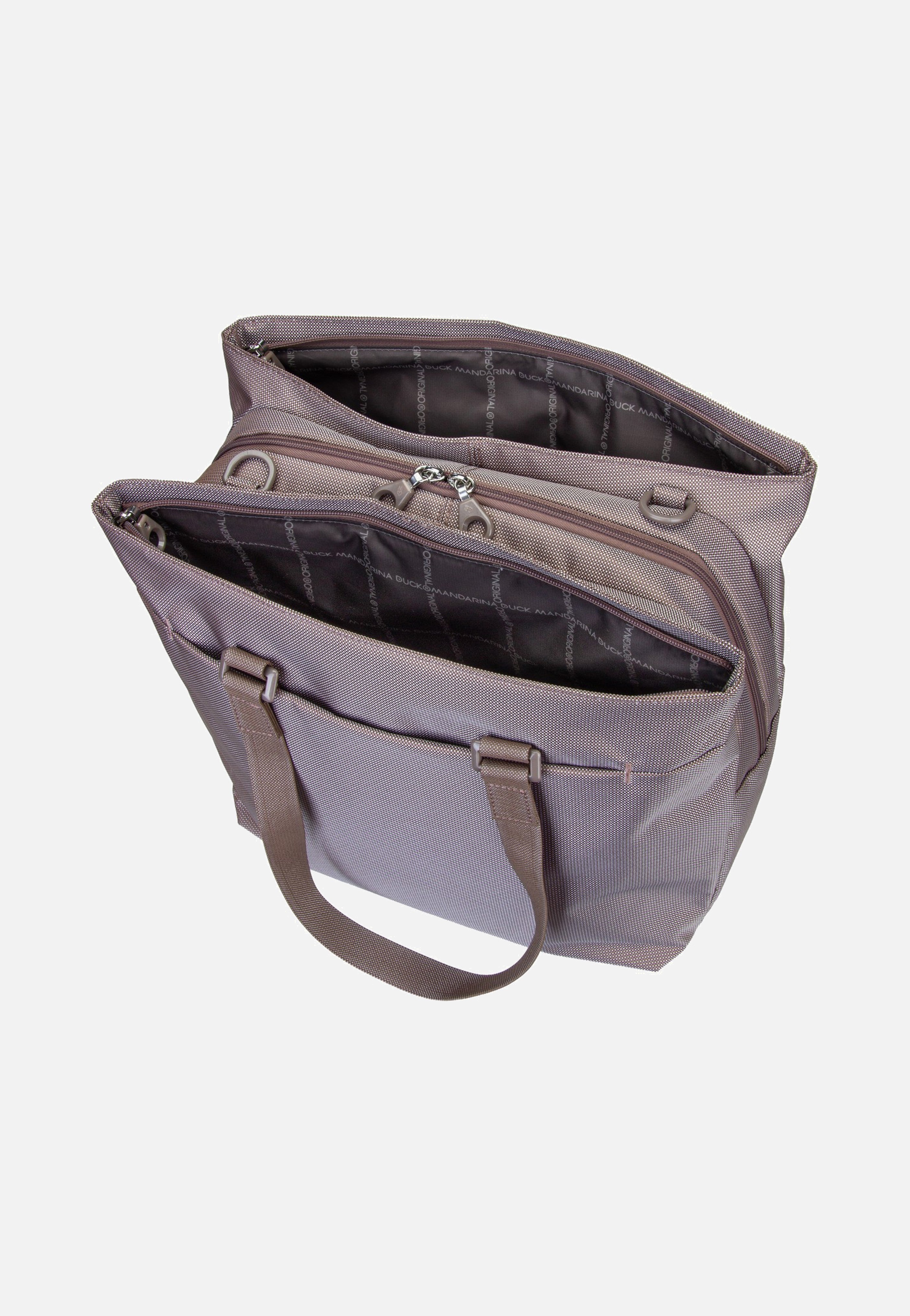 Mandarina Duck MD20 Double Zip QMT73 Taupe Shopper