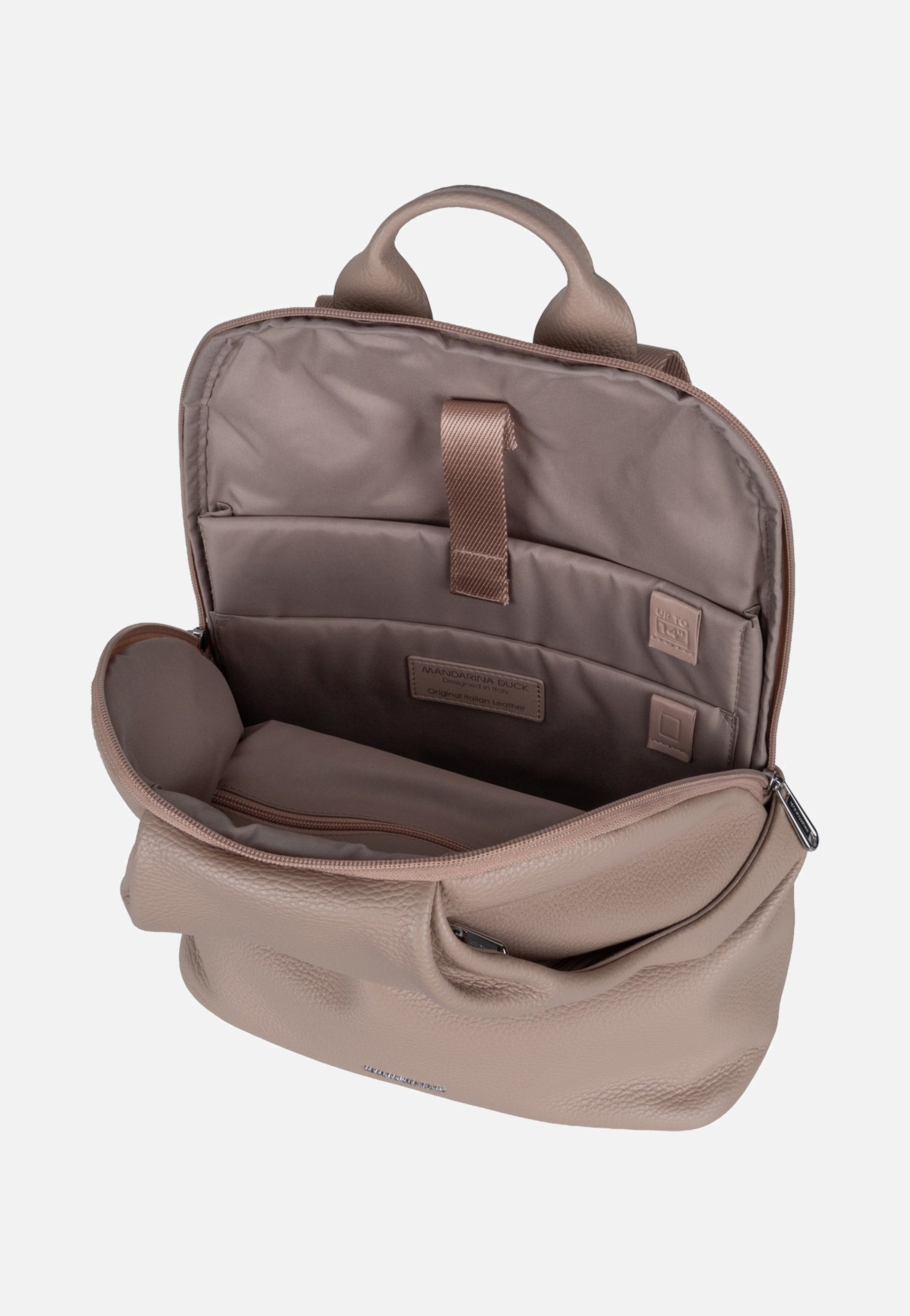 Mandarina Duck Mellow Leather Soft FZTA7 Warm Taupe Backpack
