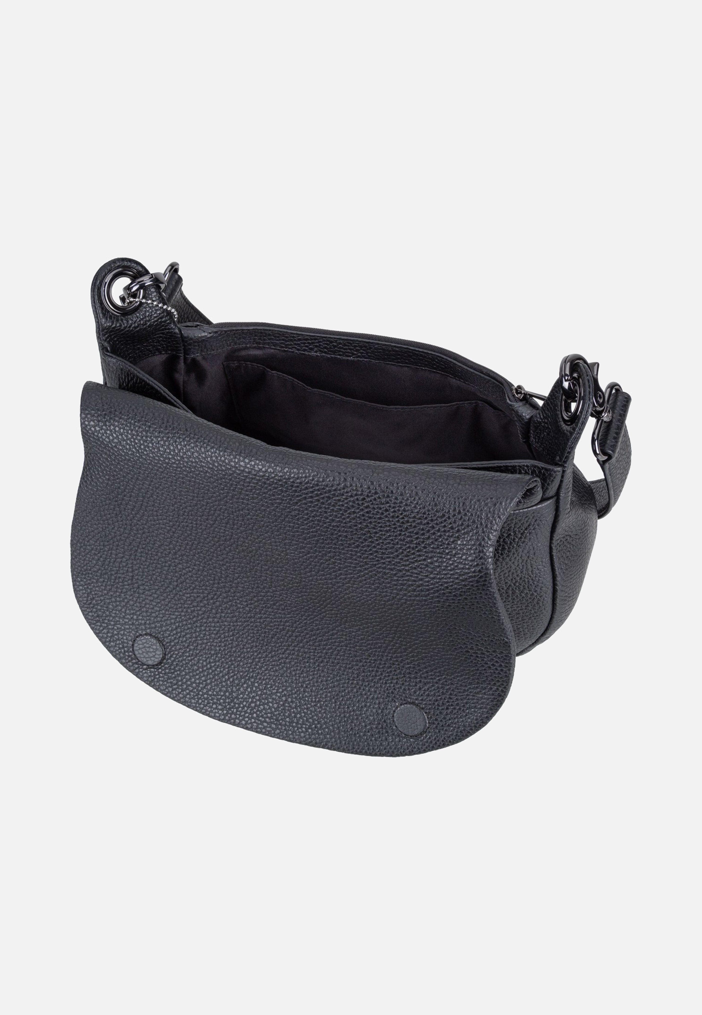 Mandarina Duck Mellow Leather Soft Hunting FZTA9 Nero Shoulder Bag