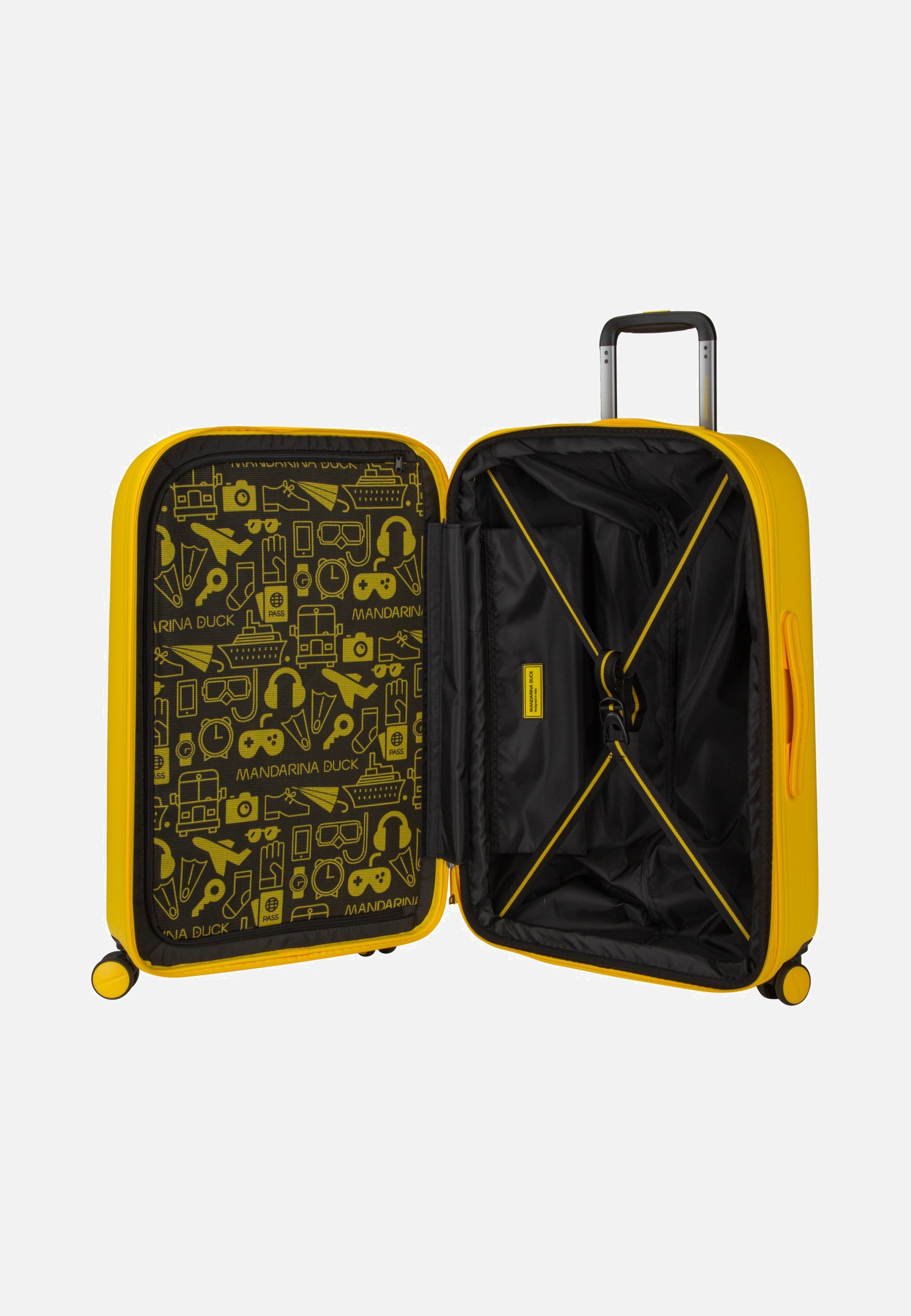 Mandarina Duck Logoduck + Trolley Medium Exp Duck Yellow Koffer