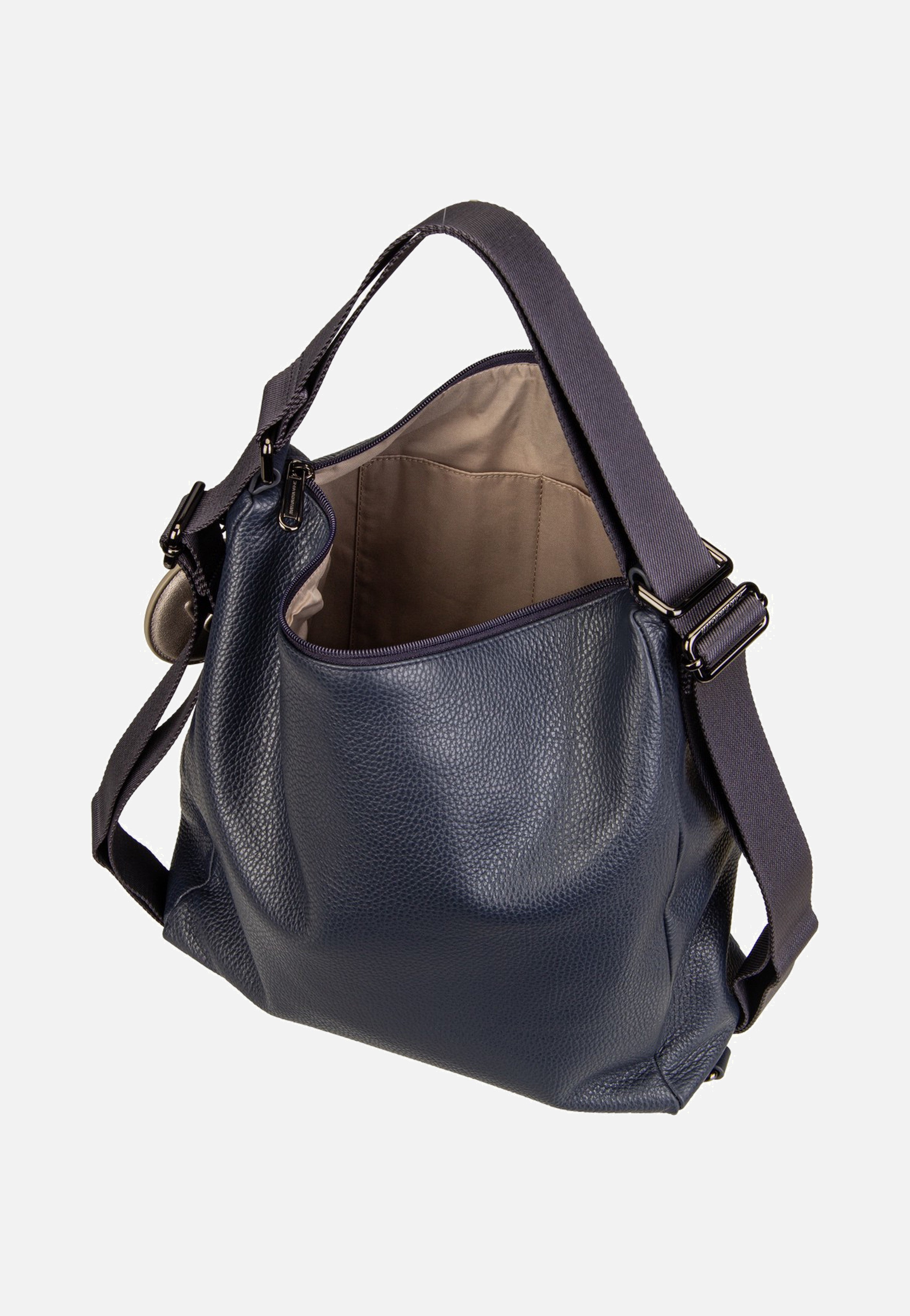 Mandarina Duck - Mellow Leather Hobo FZT72 Dress Blue - Backpack | Women-Image
