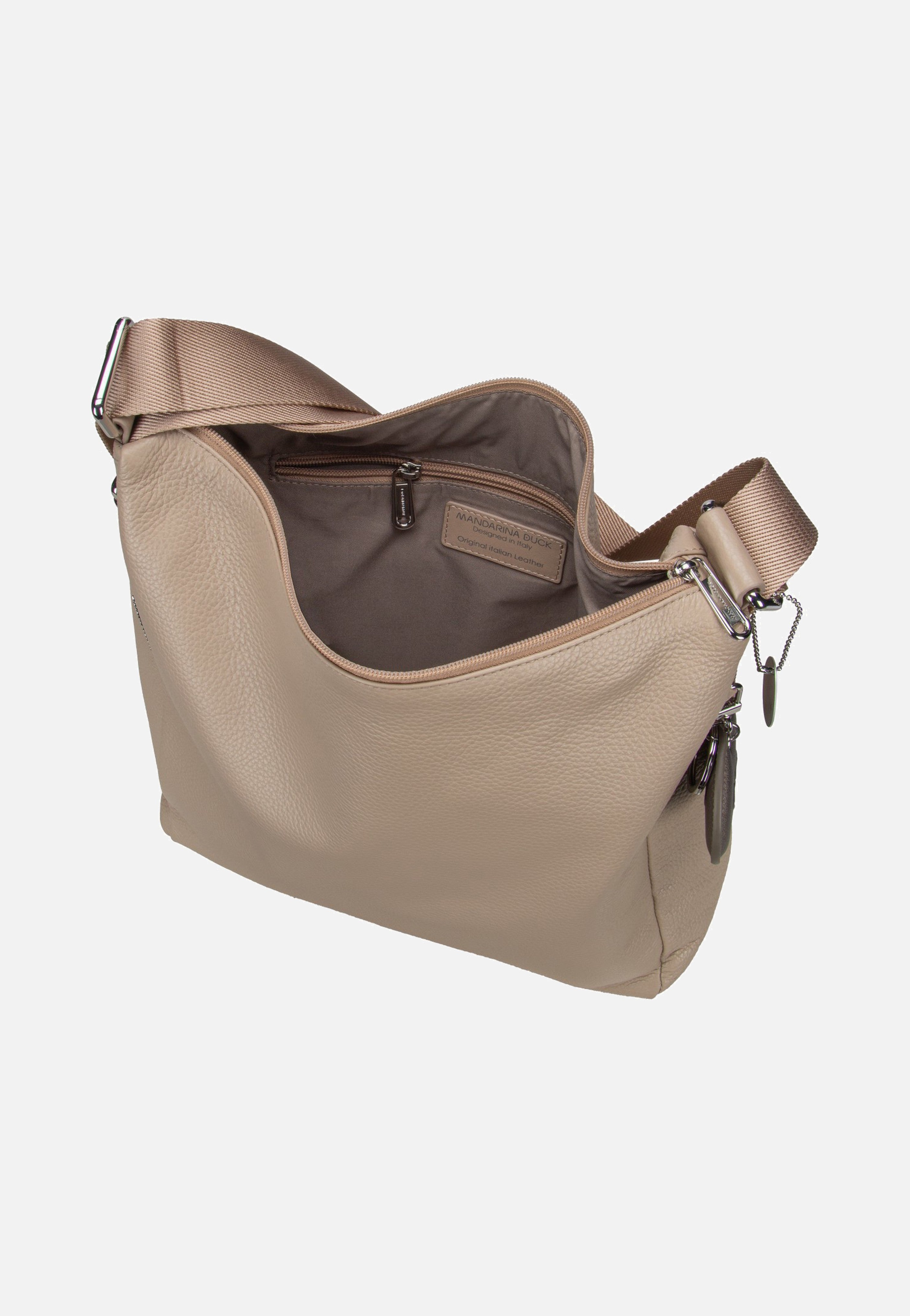 Mandarina Duck - Mellow Leather Hobo FZT72 Warm Taupe - Backpack | Women-Image