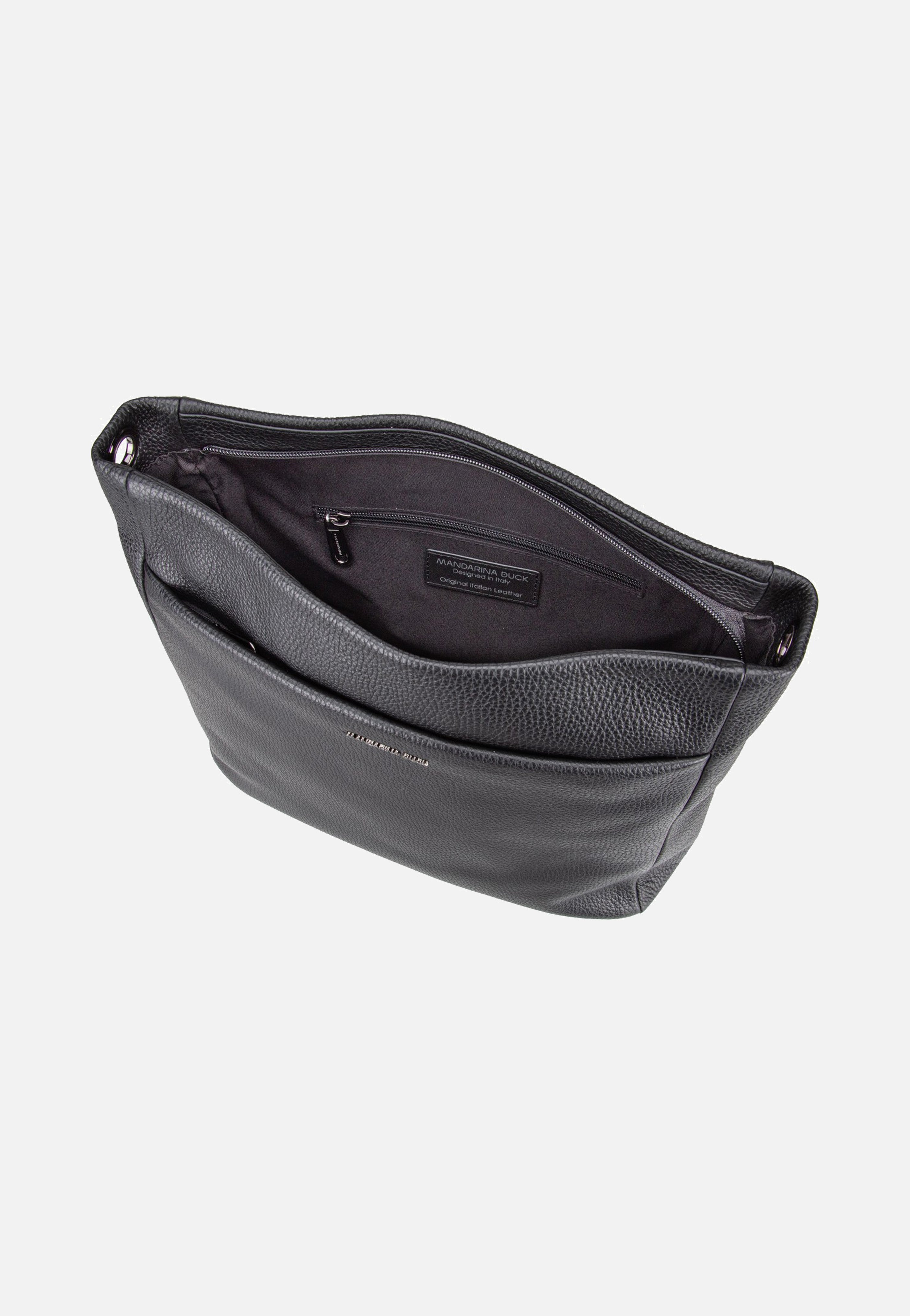 Mandarina Duck - Mellow Leather Large FZT04 Nero - Crossbody Bag | Neutral-Image