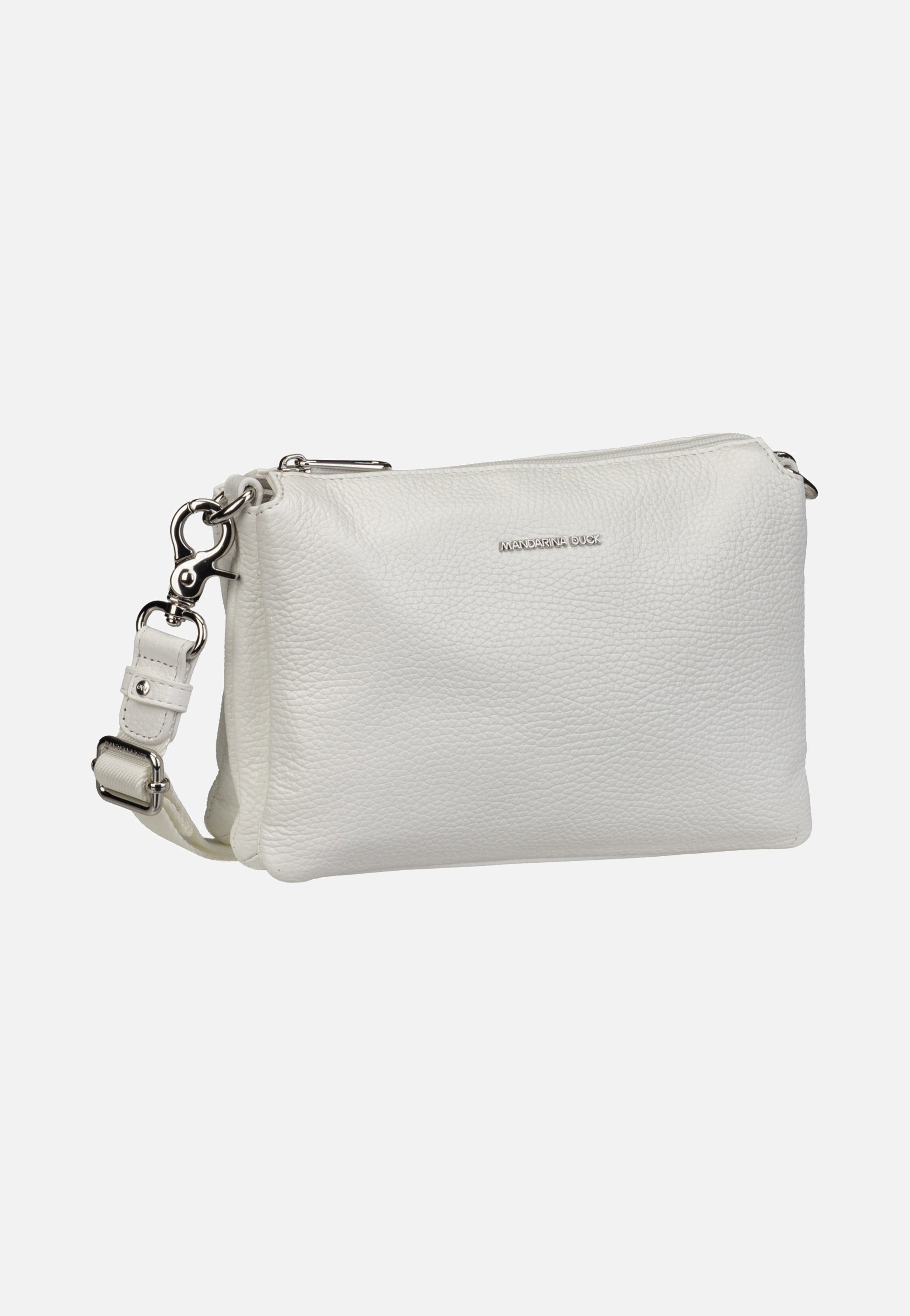 Mandarina Duck Mellow Leather Pochette FZT82 Blanc Umhängetasche