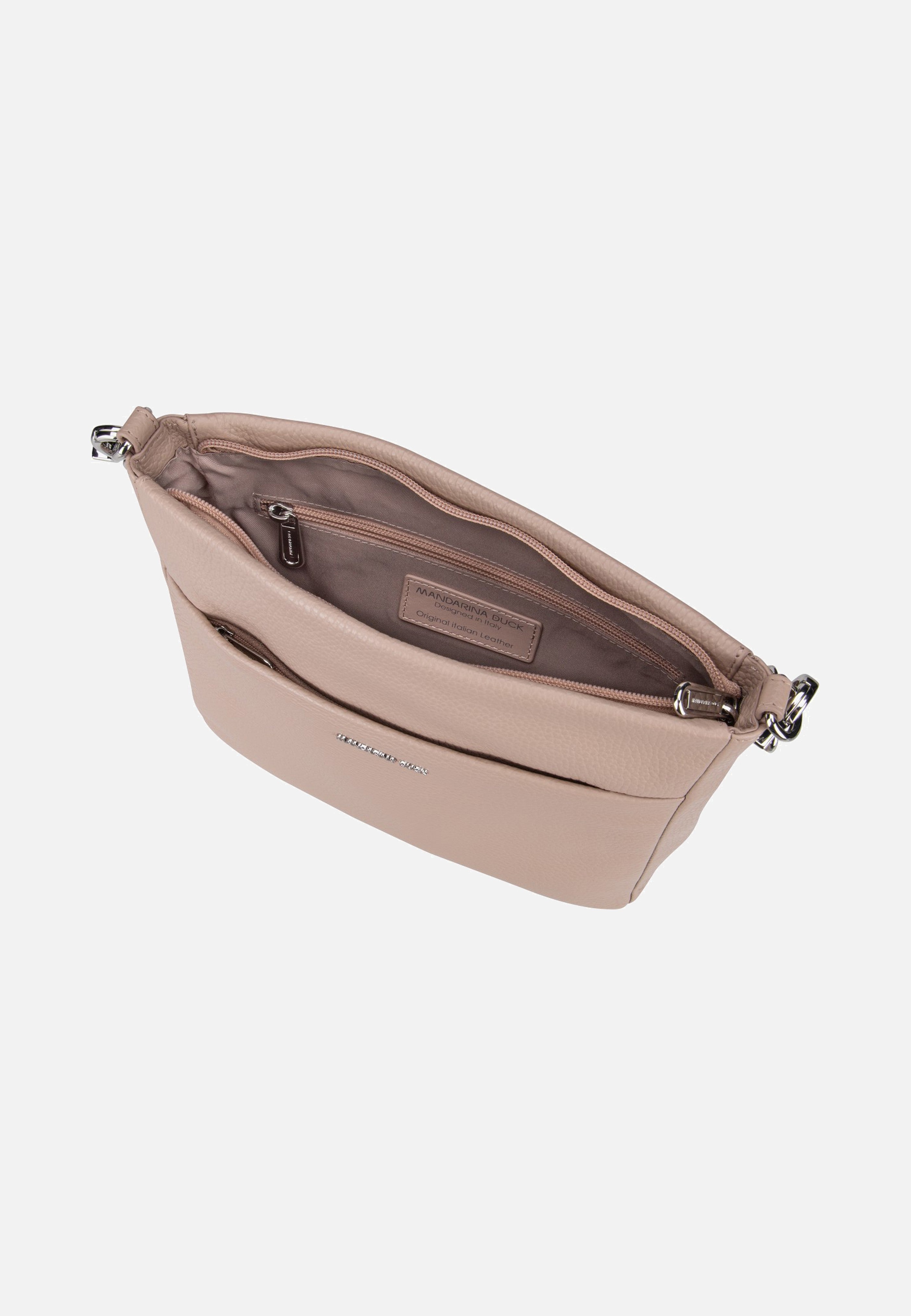 Mandarina Duck - Mellow Leather Squared FZT17 Warm Taupe - Crossbody Bag | Neutral-Image