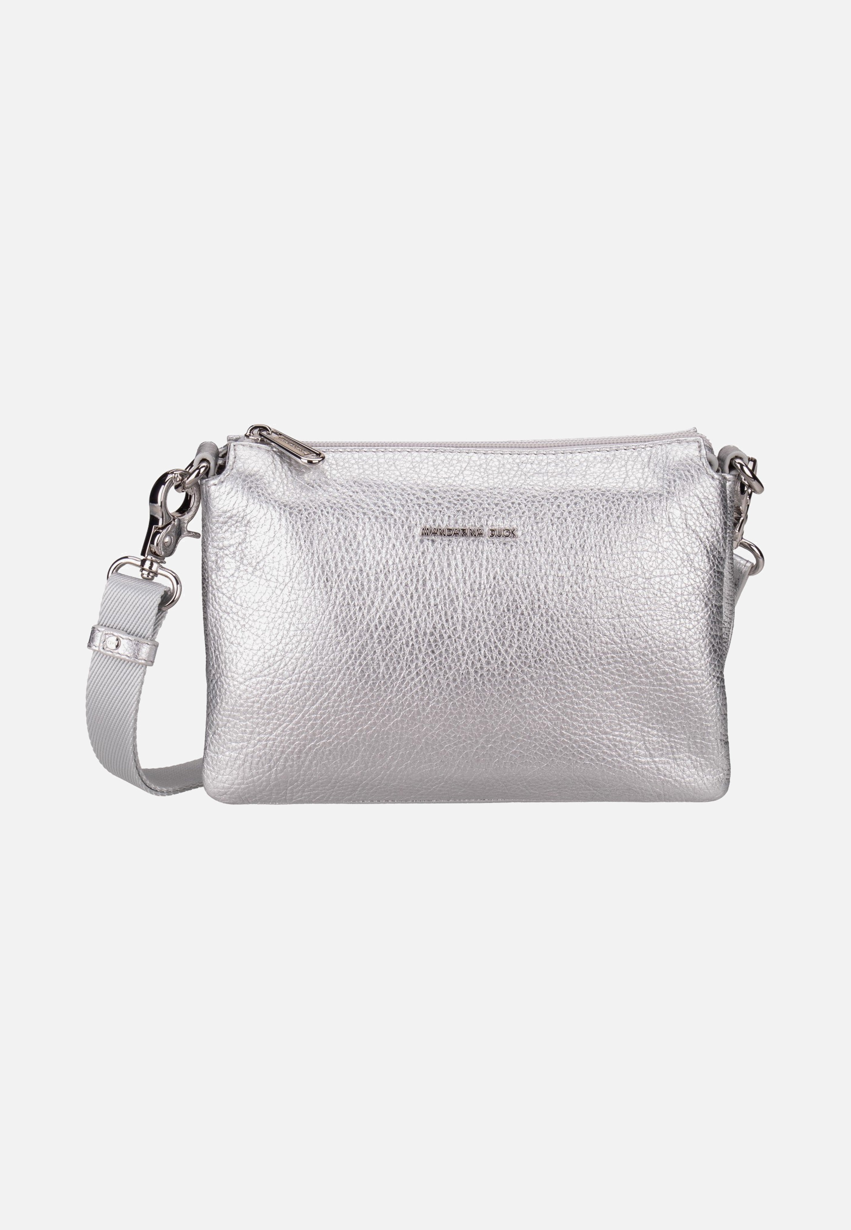 Mandarina Duck Mellow Metal Triple Pochette OYT82 Silver Umhängetasche