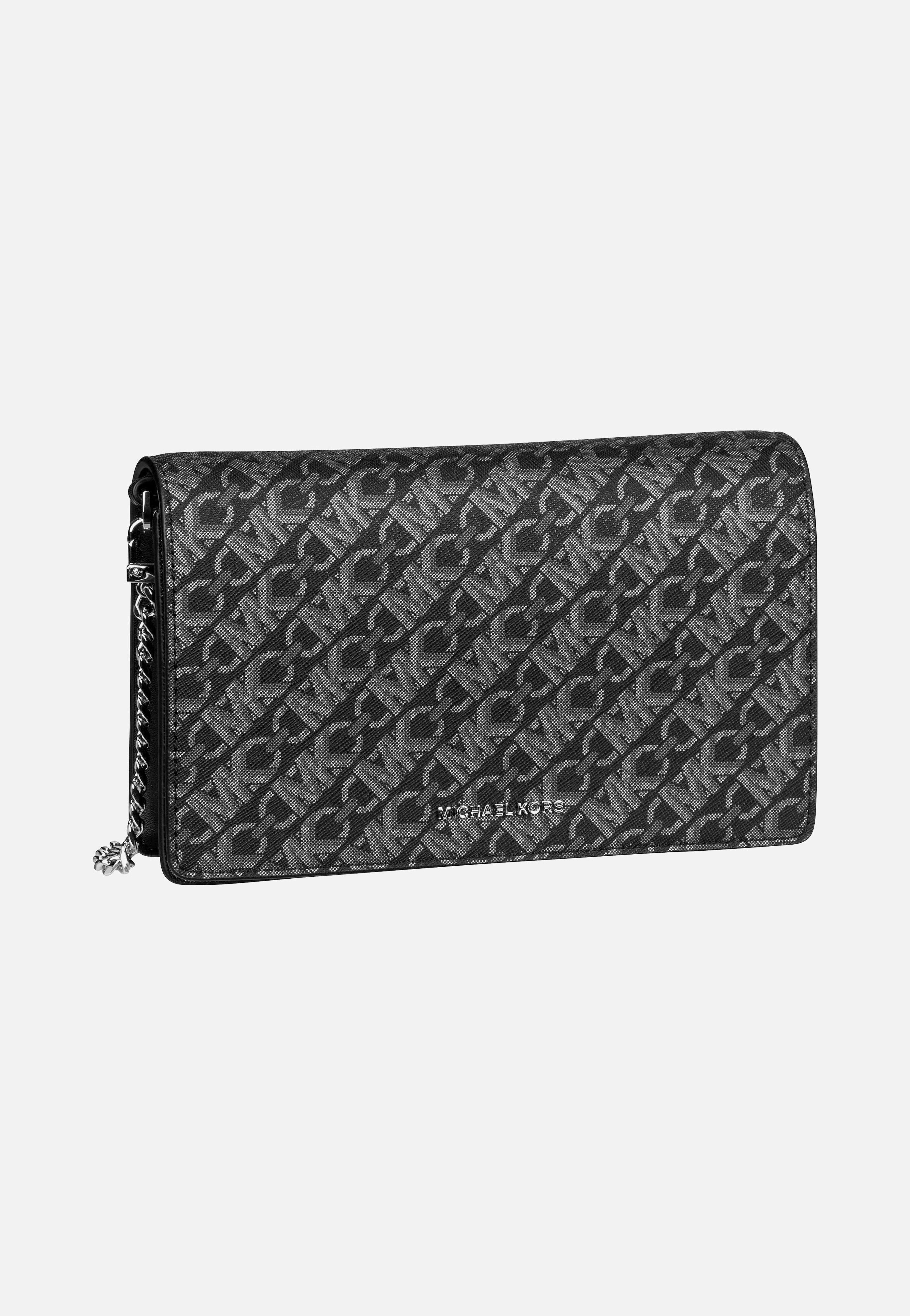 Michael Kors - Jet Set Medium Flap Chain MK SIG Black/Silver - Evening Bag | Women-Image