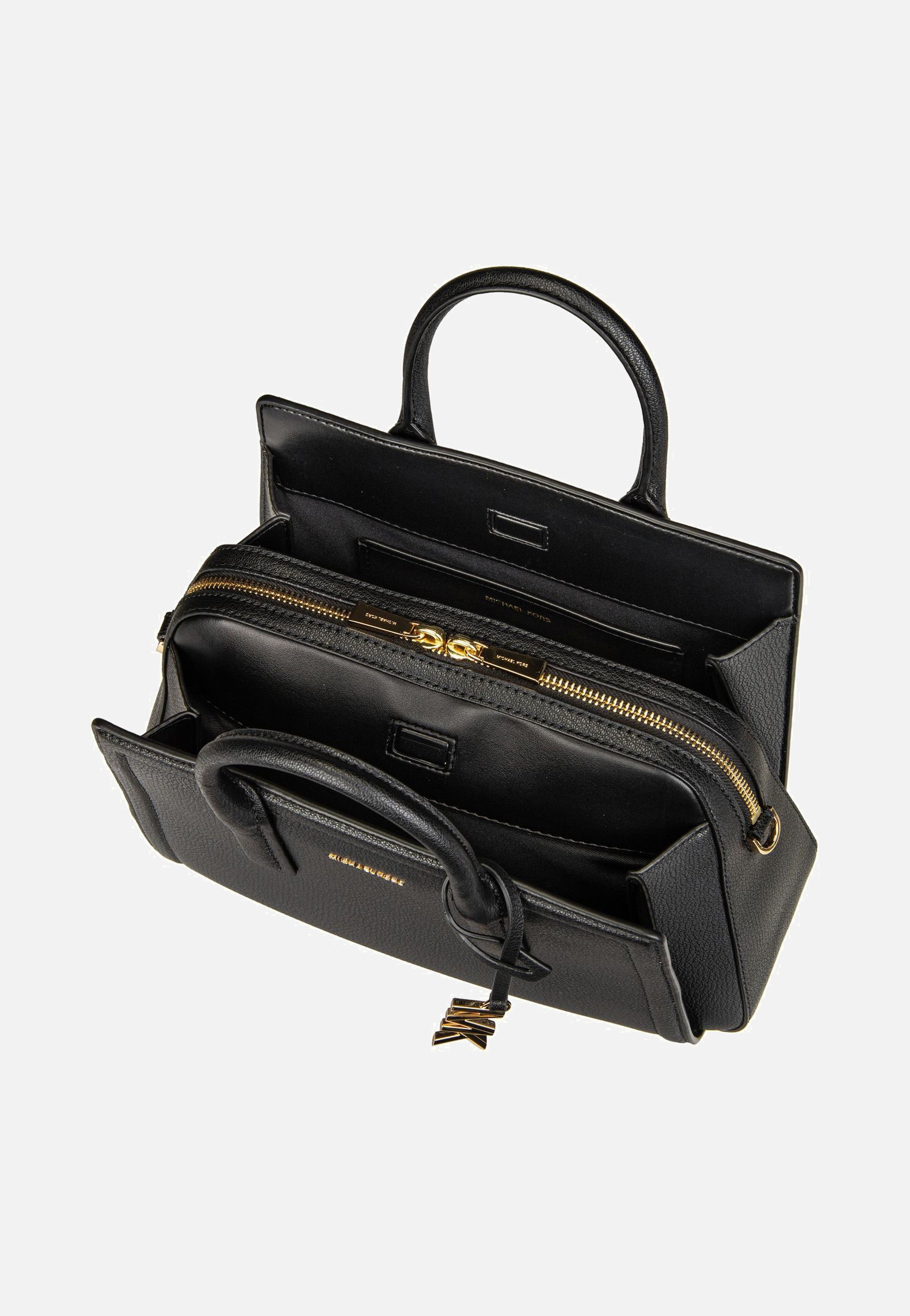 Michael Kors - Laila SM Satchel Solid Embossed Black - Handle Bag | Women-Image