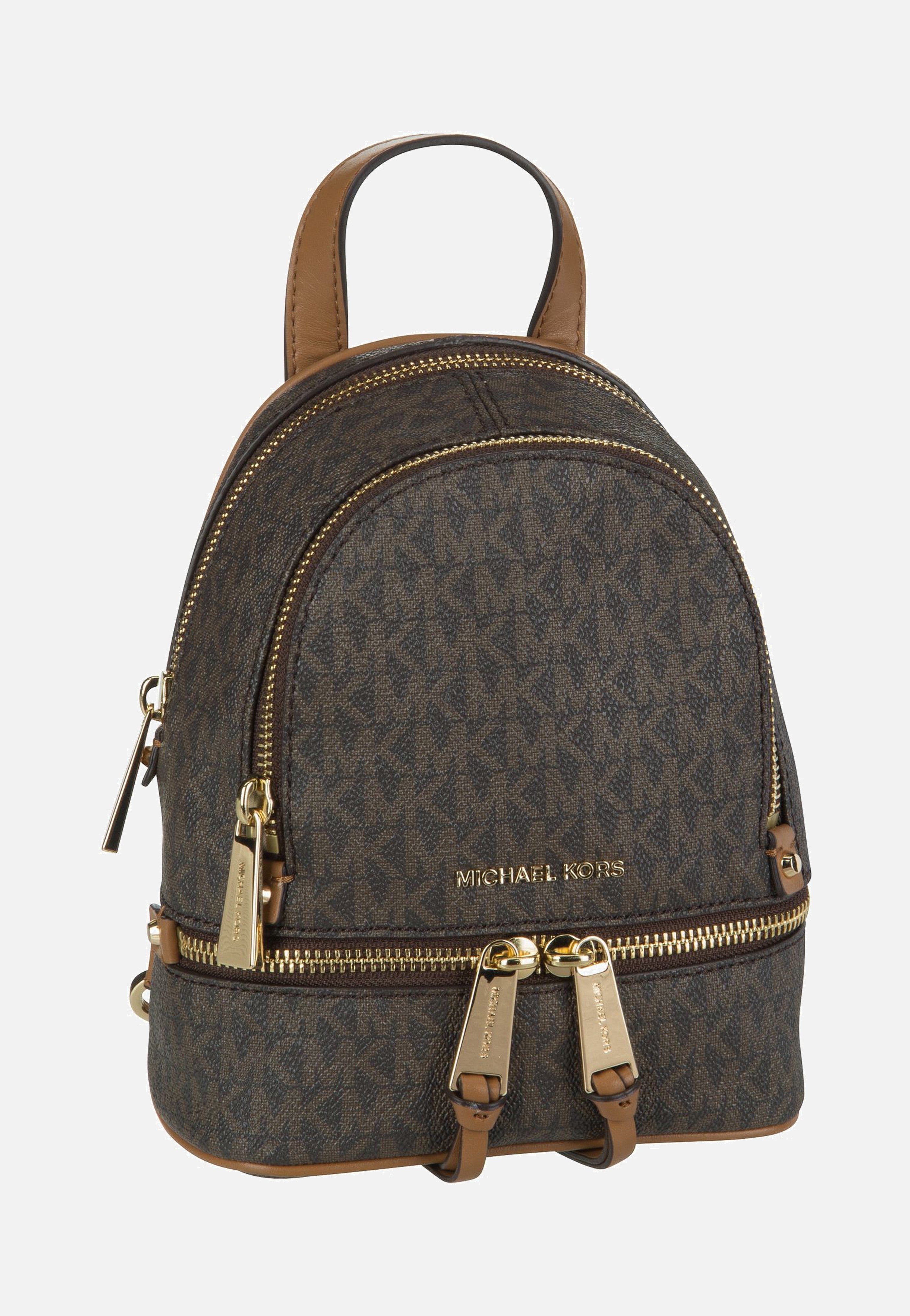 Michael Kors - Rhea Zip XS MK Signature Brown - Backpack | Women-Image