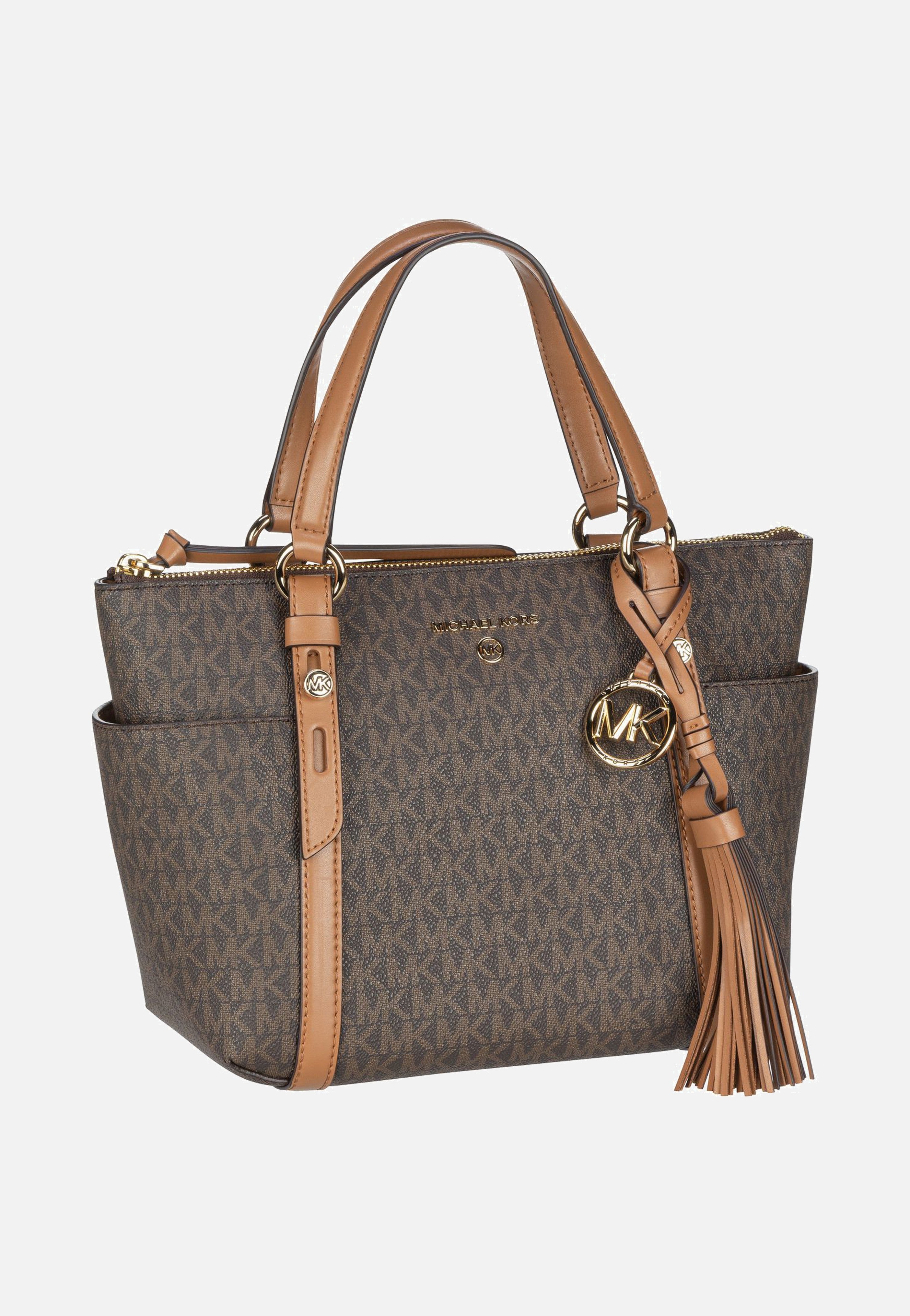 Michael Kors Sullivan Small Conv TZ Tote MK Signature Brown/Acorn Handle Bag