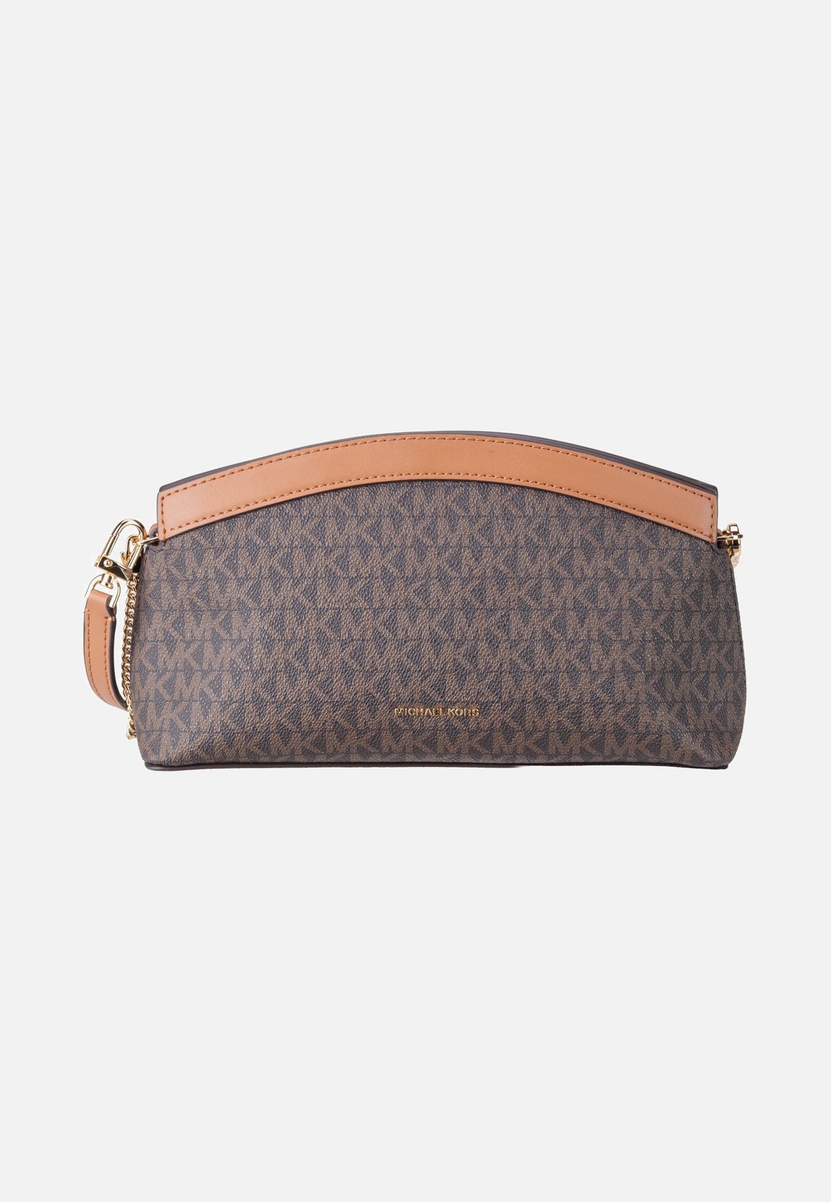 Michael Kors Athena SM Dome Chn Clutch Xbody Brown/Acorn Crossbody Bag