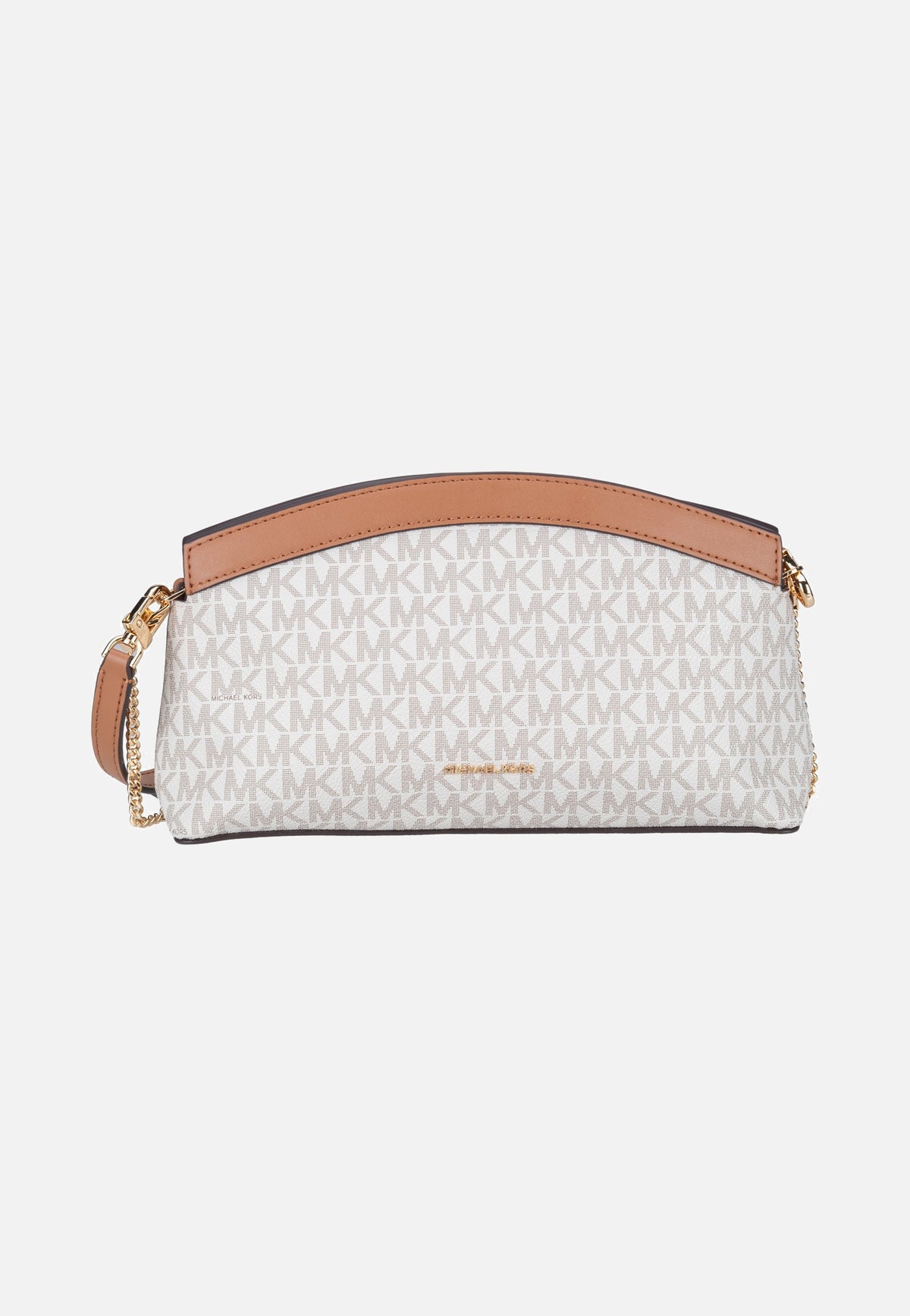 Michael Kors Athena SM Dome Chn Clutch Xbody Vanilla/Acorn Crossbody Bag
