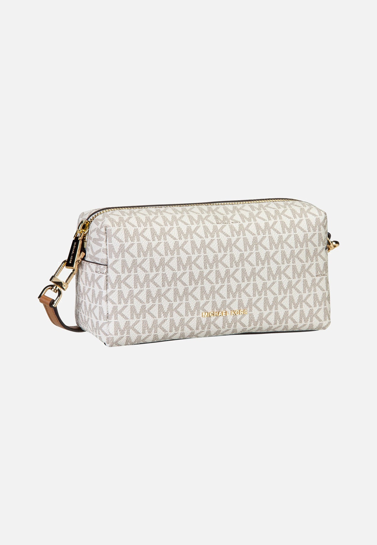 Michael Kors Bryant SM Soft Xbody W/ Chain Vanilla/Acorn Crossbody Bag