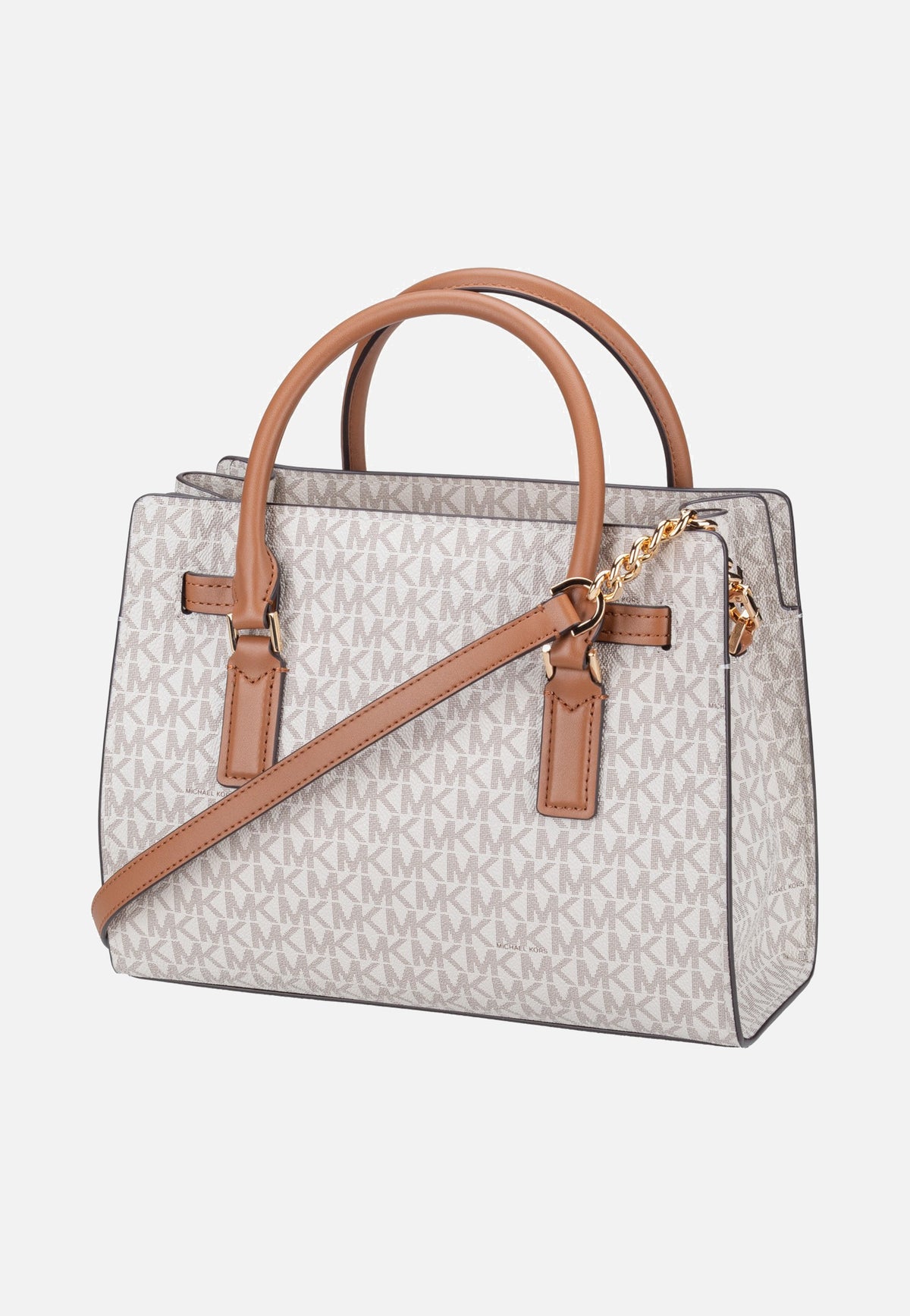 Michael Kors Hamilton Moderne SM Satchel Vanilla/Acorn Satchel